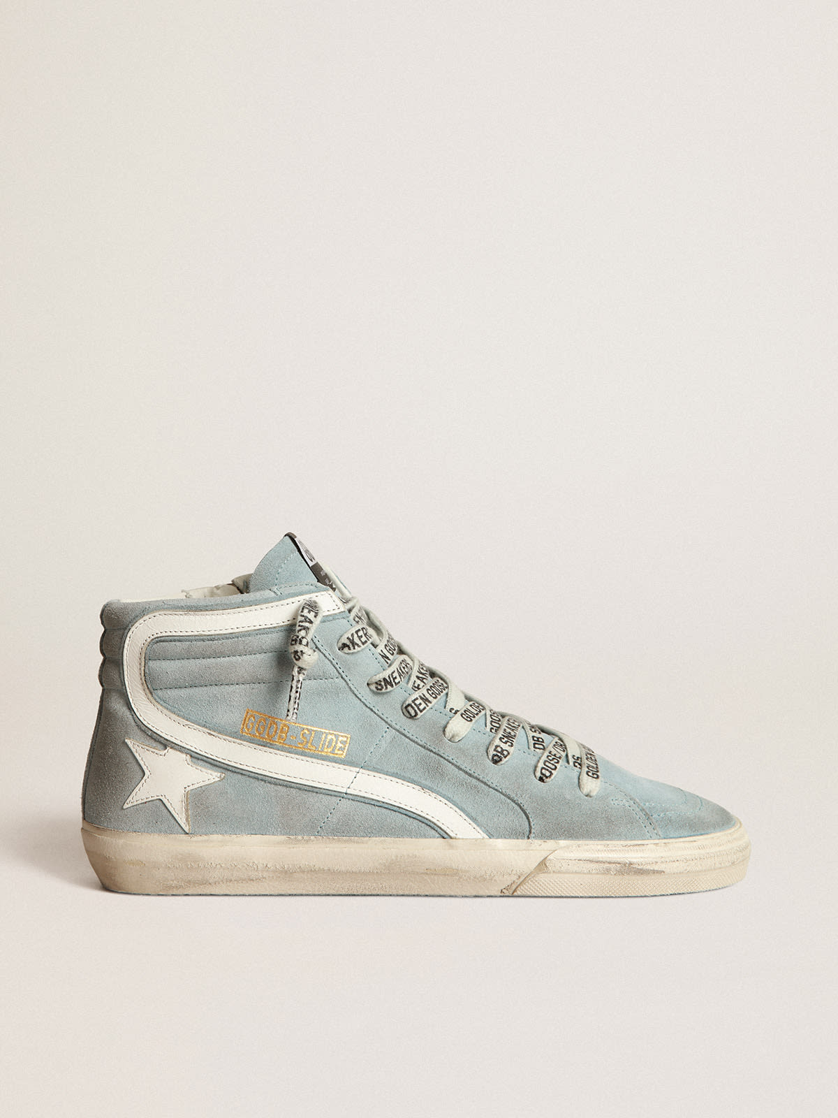 Slide sneakers in suede with leather star