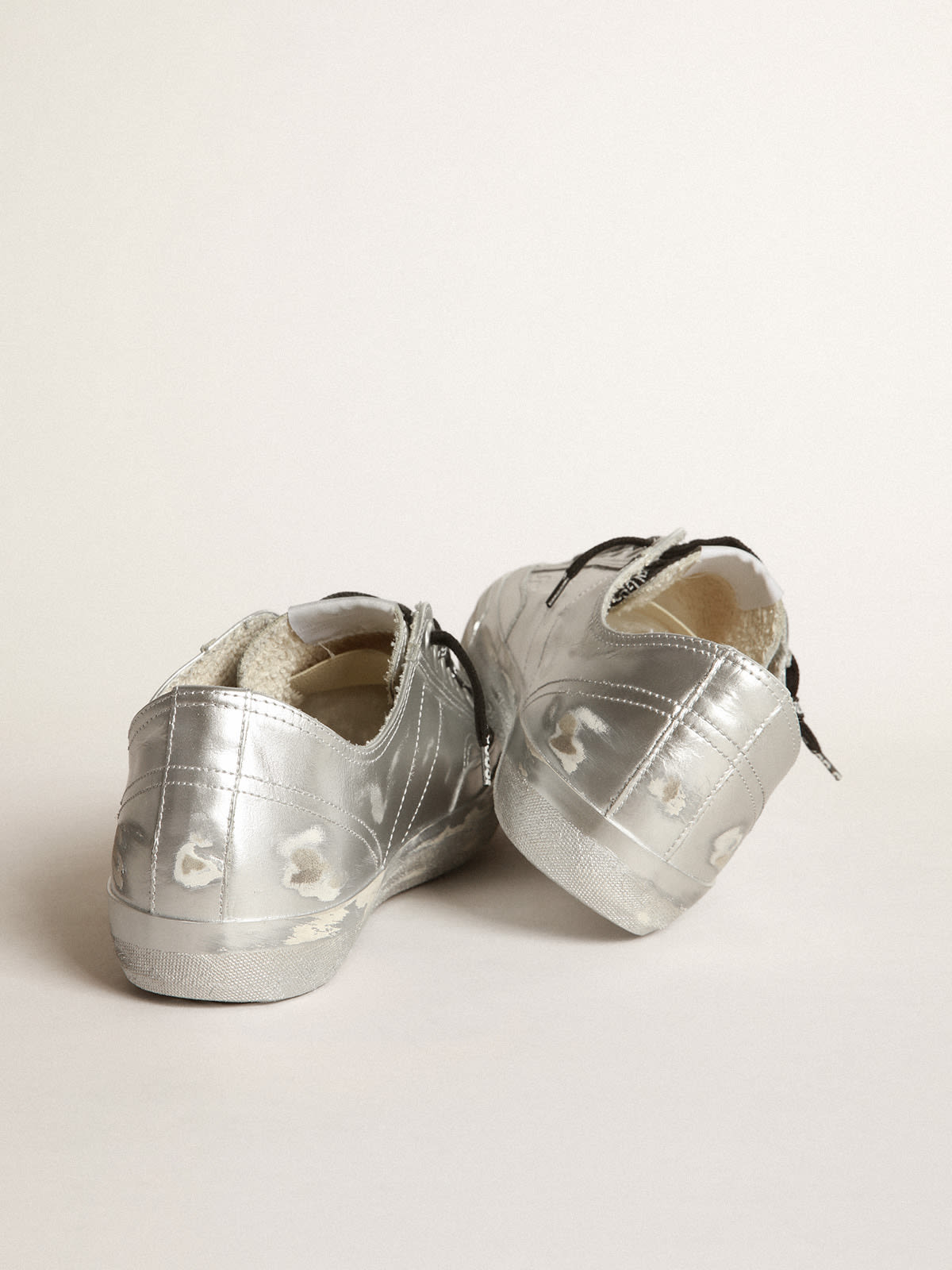 Golden Goose - V-Star sneakers in laminated leather in 