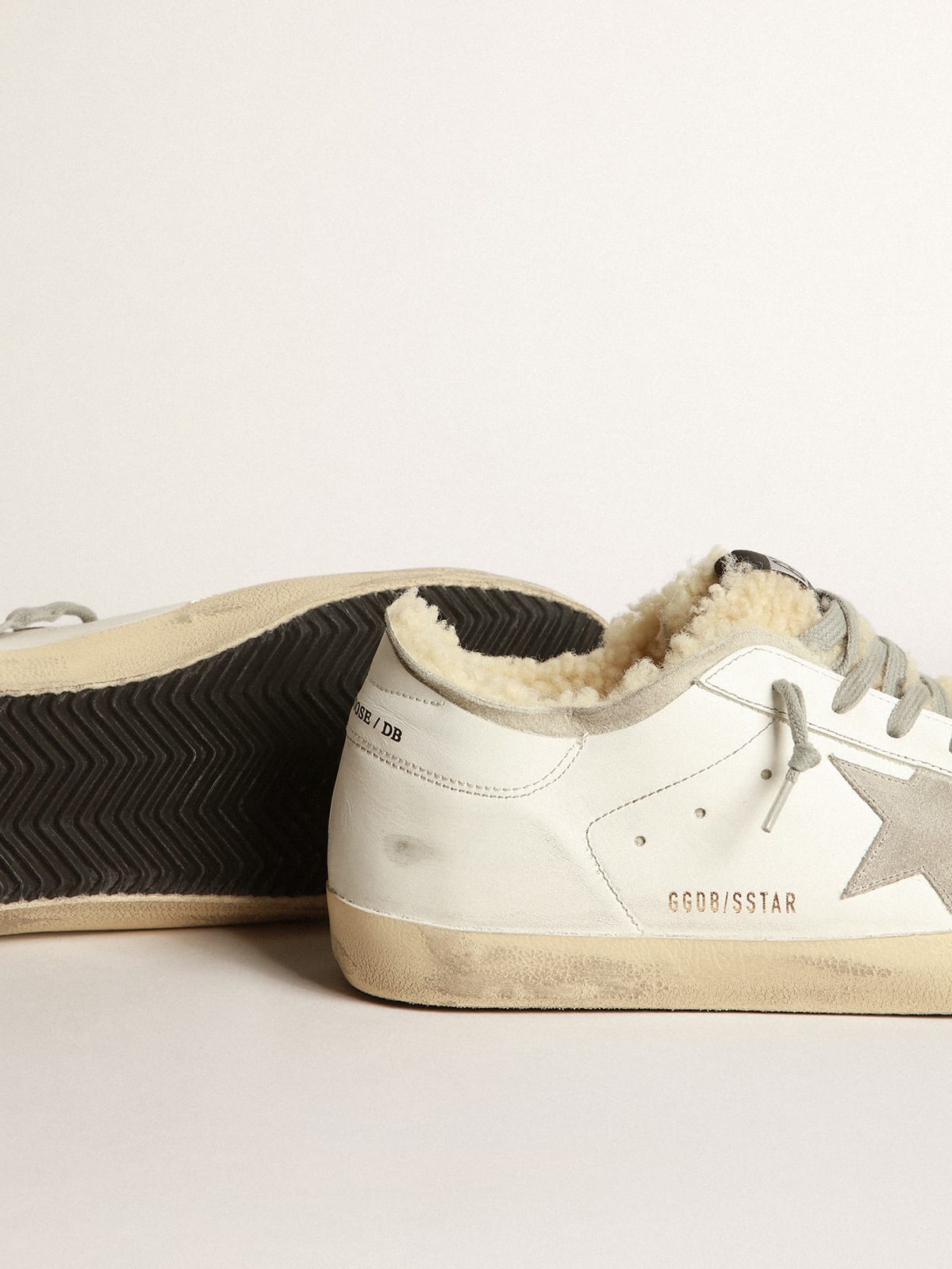 Super Star sneakers with double structure in shearling