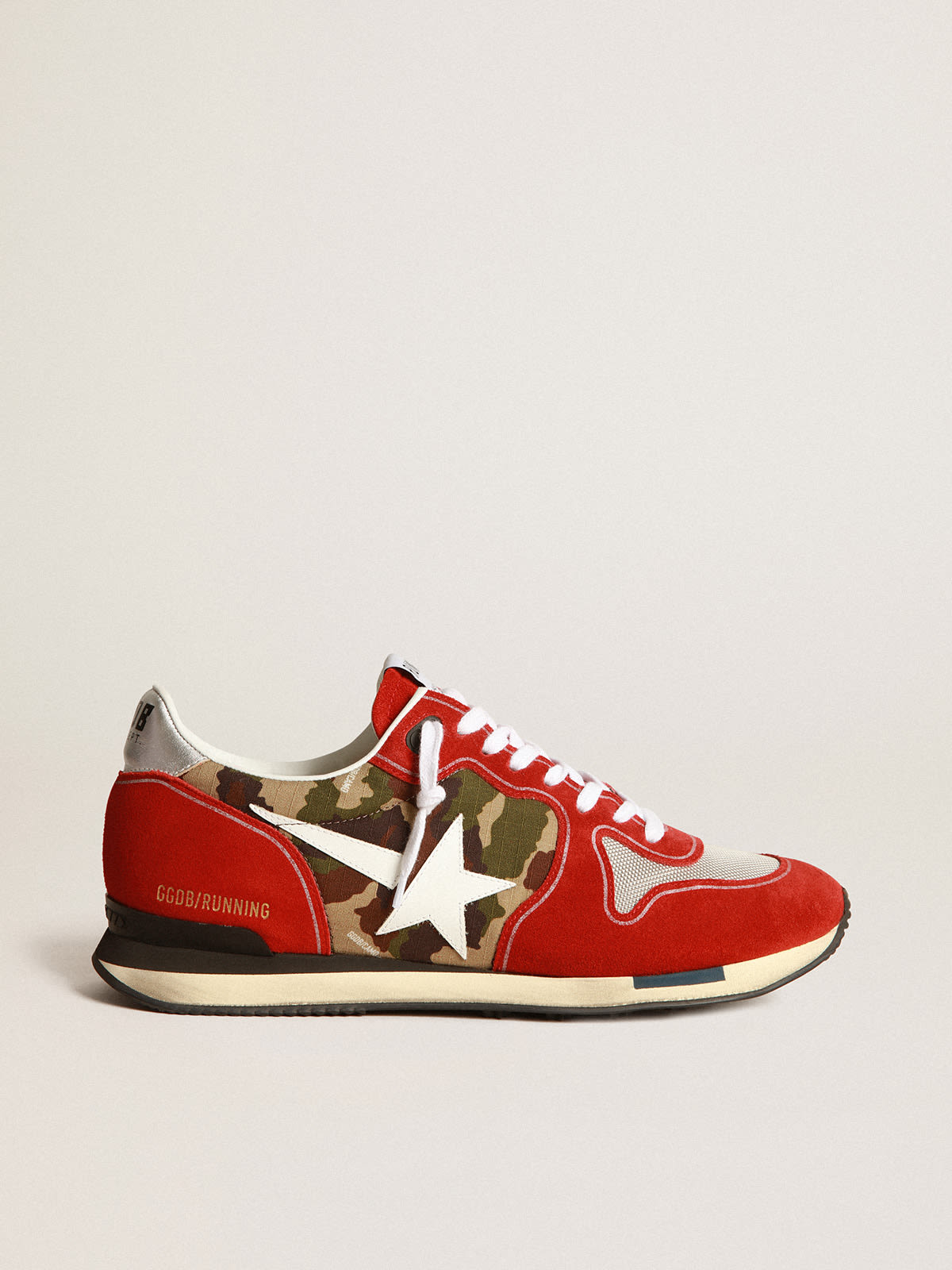 Red golden goose store sneakers