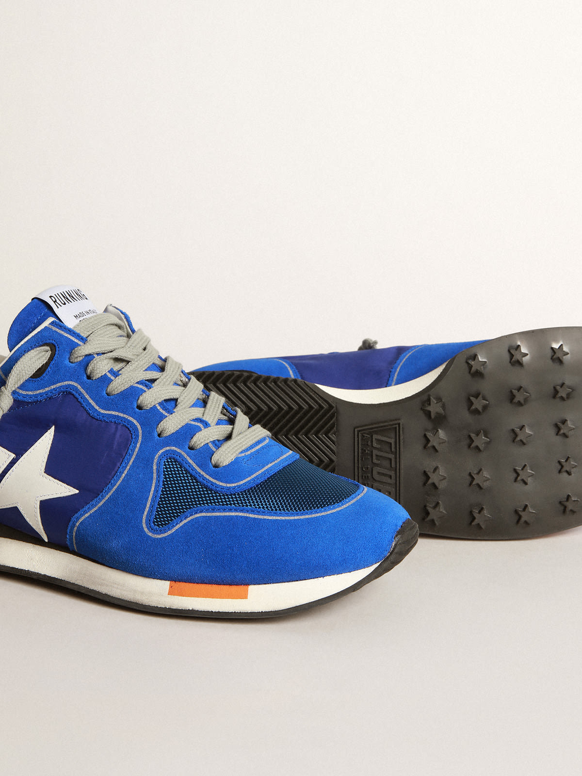 Golden Goose - Sneakers Running blu elettrico con stella bianca in 