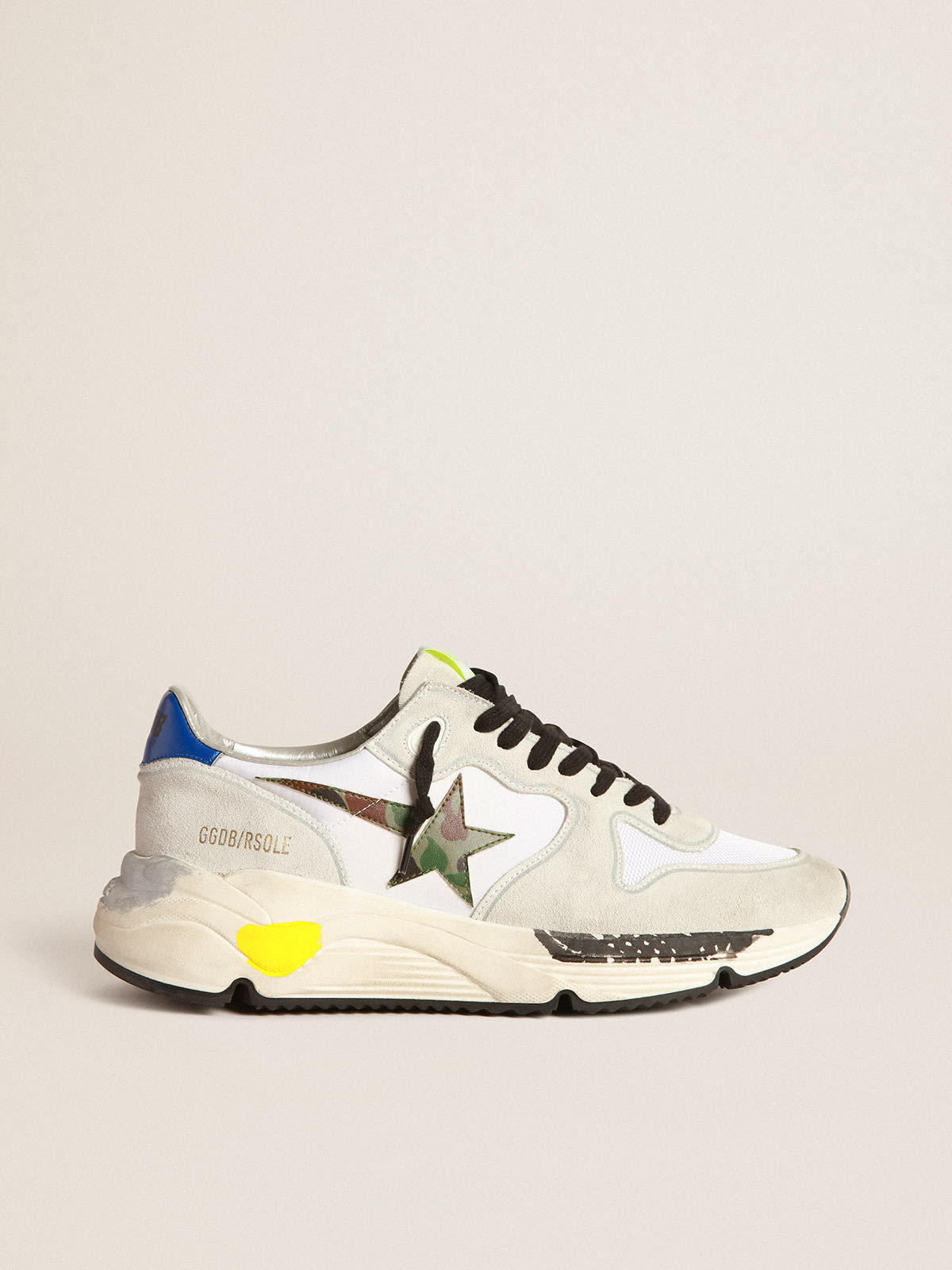 White Running Sole with camouflage star