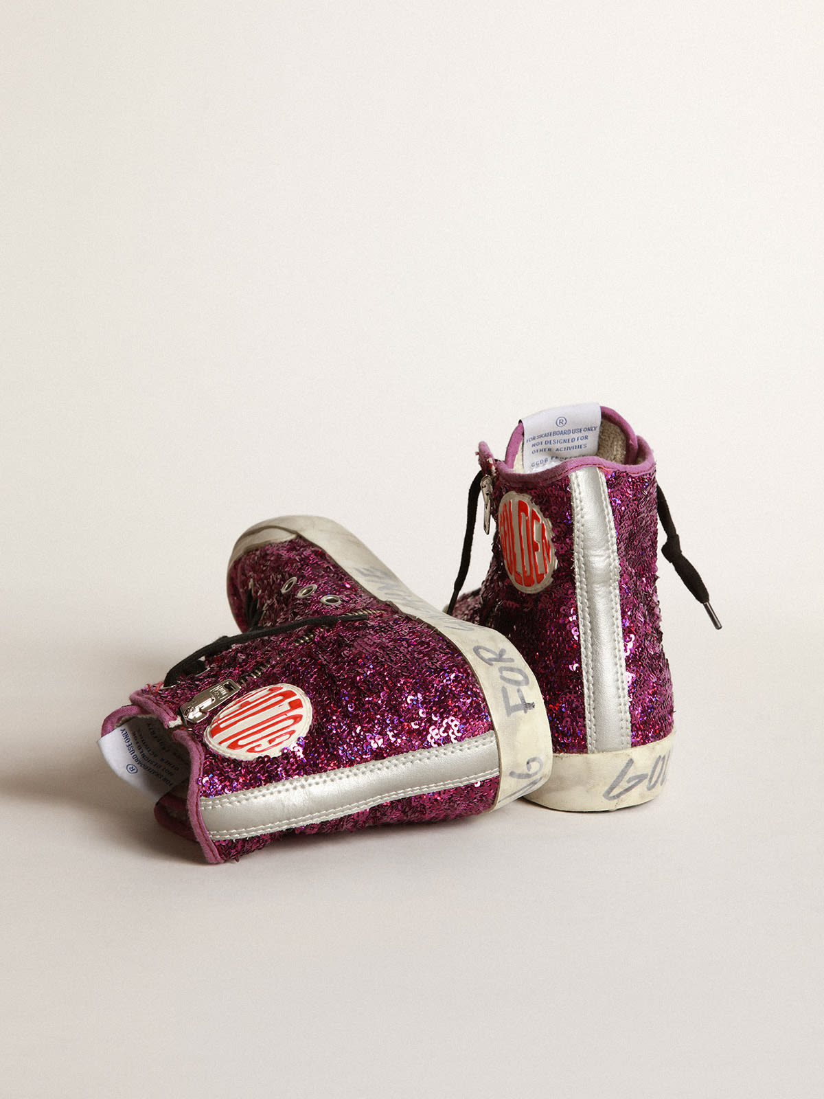 Golden Goose - Francy sneakers with sequins and handwritten lettering on the outsole in 