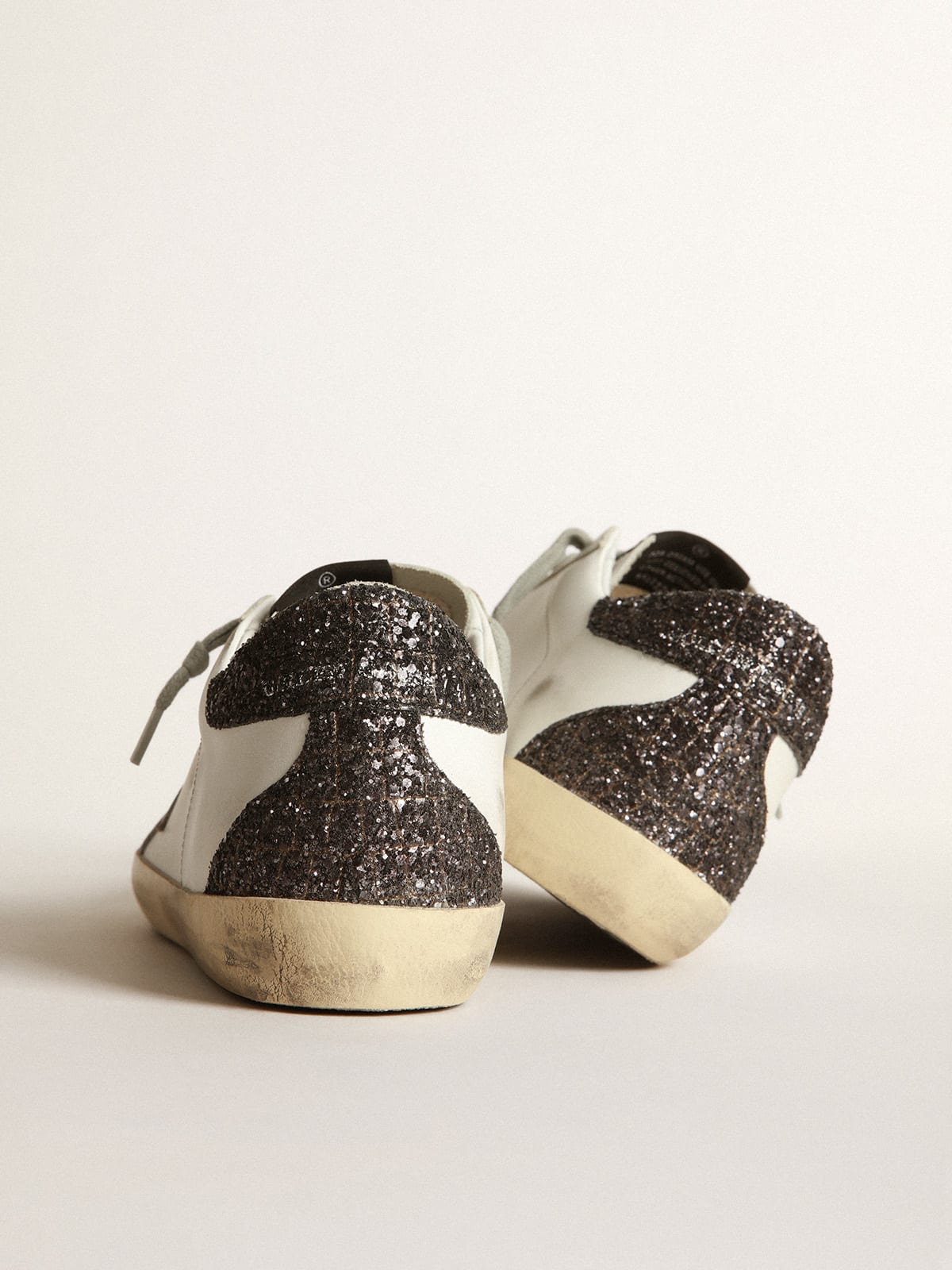 Super-Star sneakers with lilac leather star and purple glitter crocodile-print  heel tab | Golden Goose