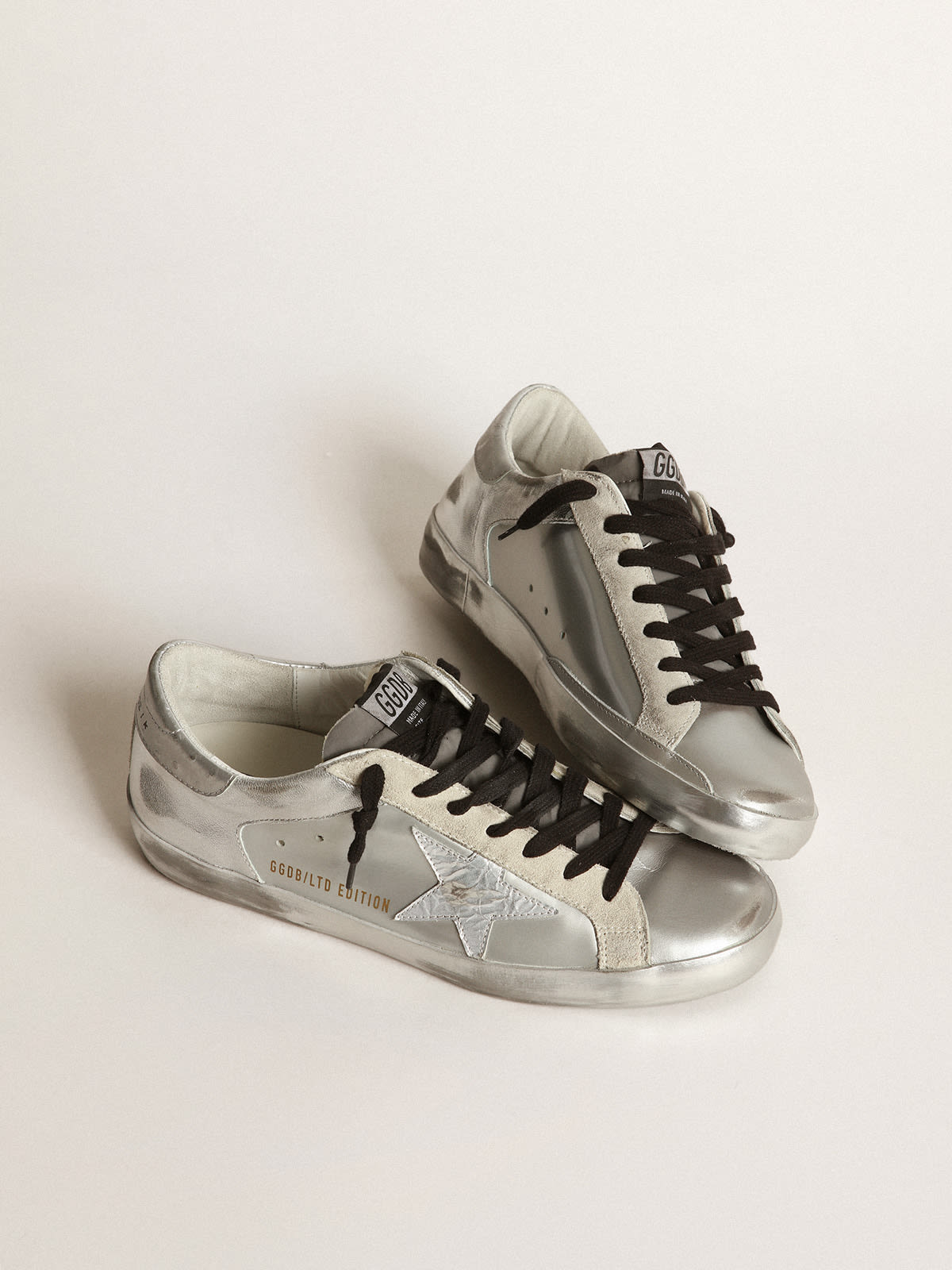 Golden Goose - Women’s Super-Star sneakers with star and silver heel tab in 