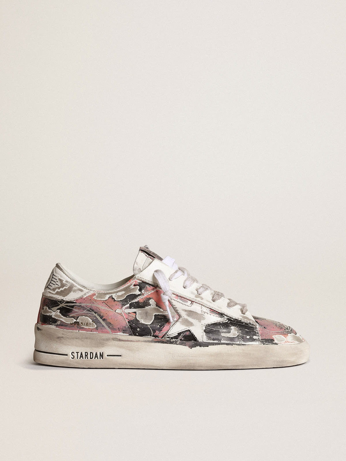 Golden Goose - Women’s Stardan LAB in leather with all-over paint splatters in 