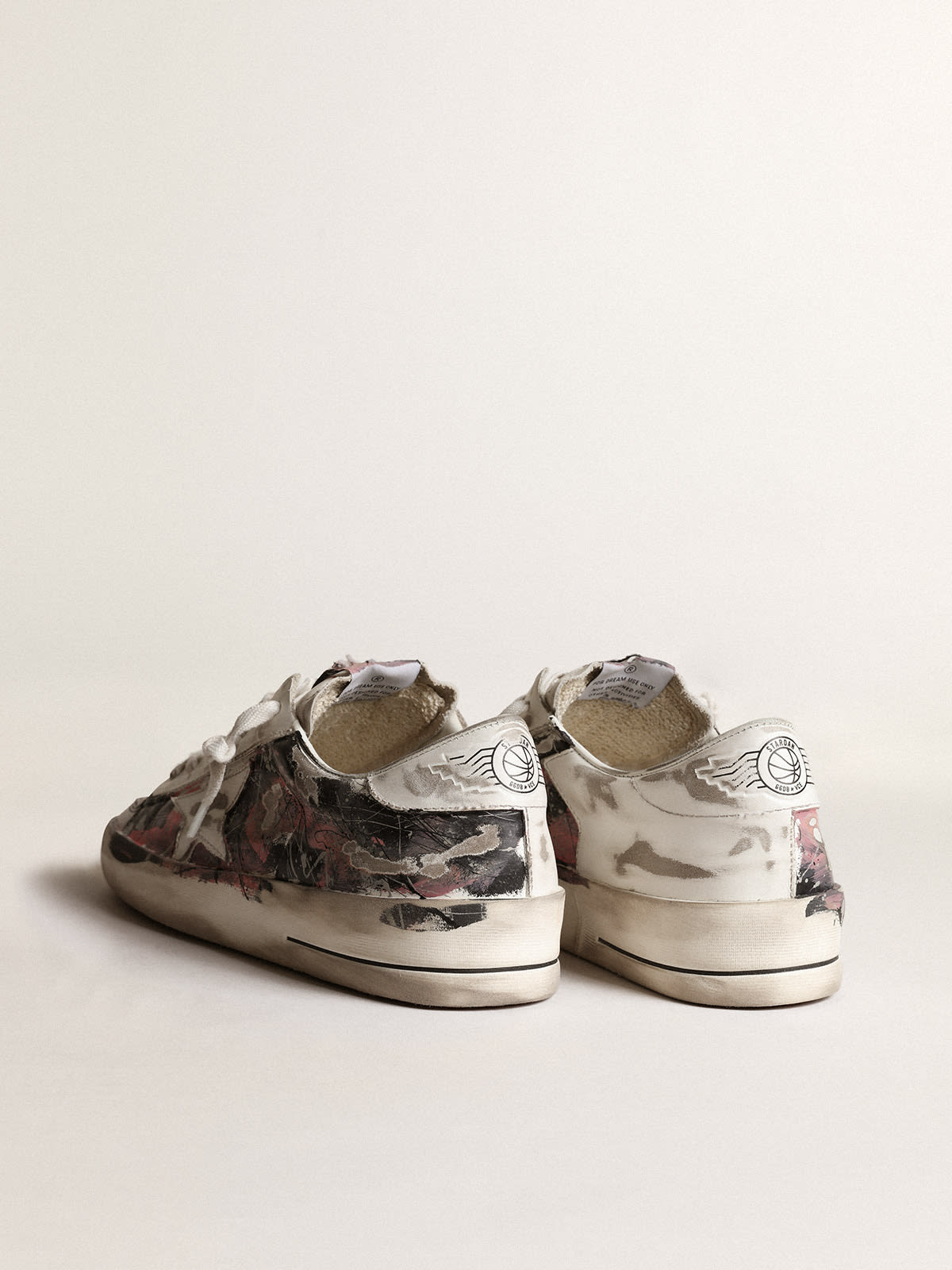 Golden Goose - Men’s Stardan LAB in leather with all-over multicolored paint splatters in 