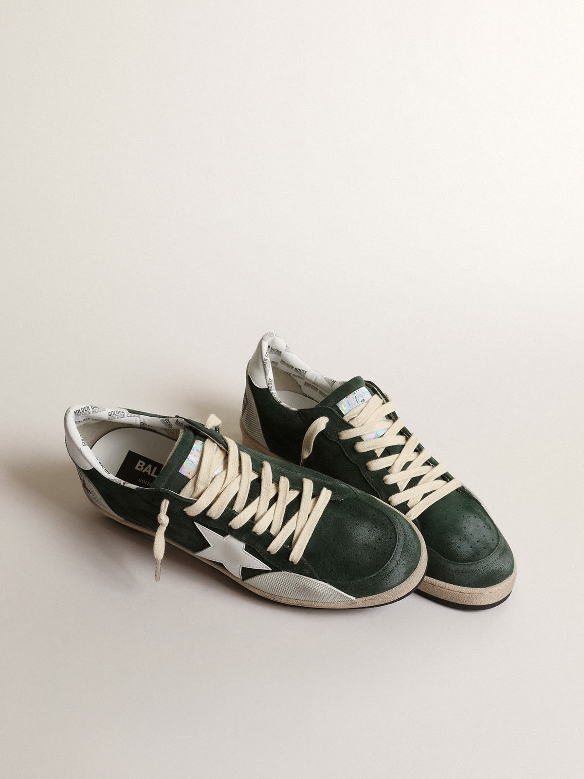 Golden goose 2025 green suede