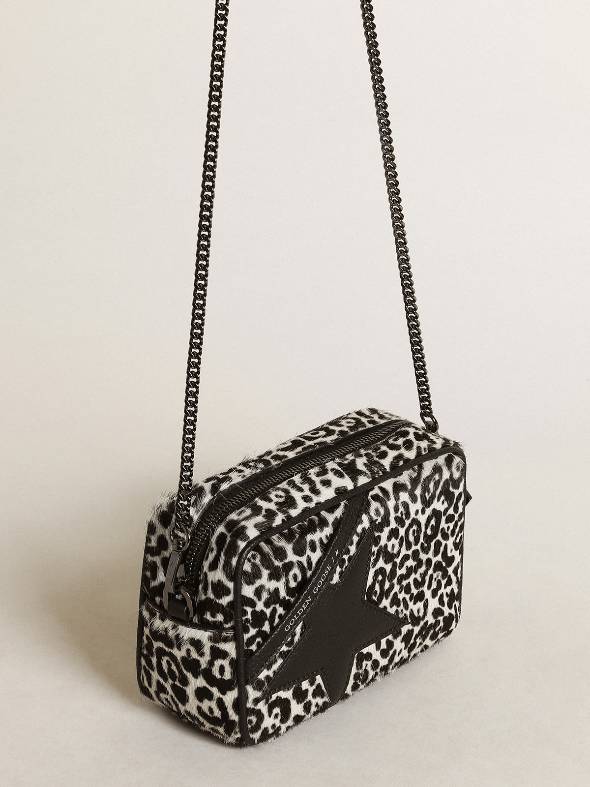 White leopard print clearance bag