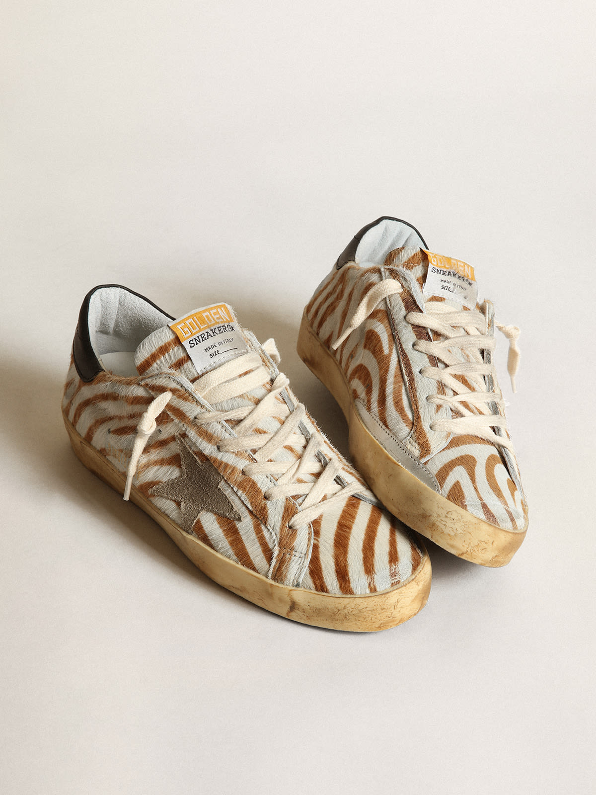 Golden goose superstar on sale zebra