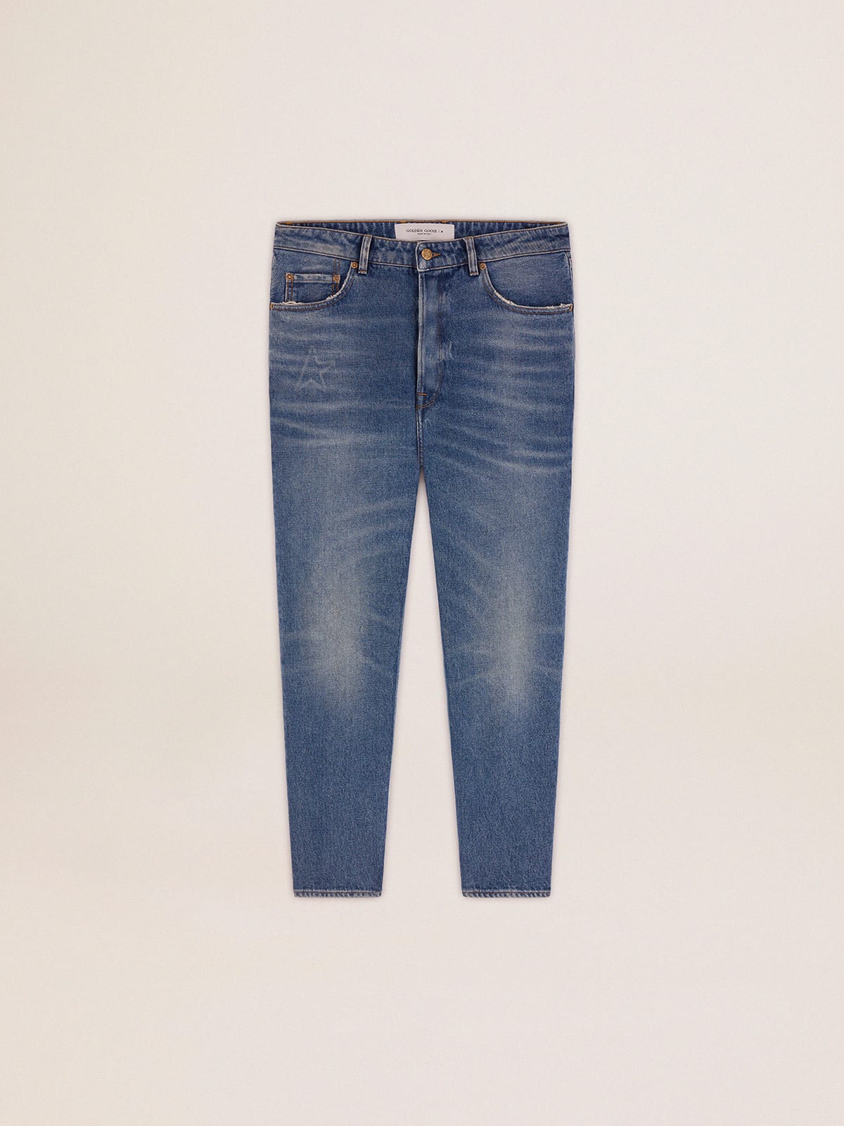 Golden Goose - Calça jeans slim masculina com lavagem média in 