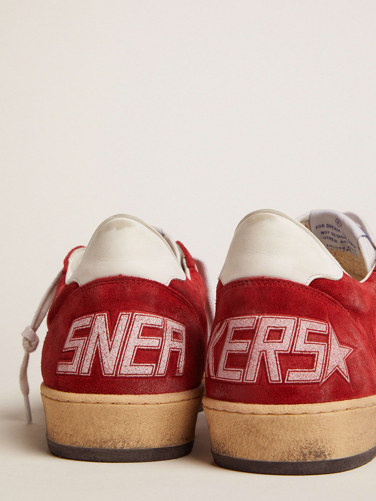 Golden Goose - Women’s Ball Star in red suede with white leather star in 