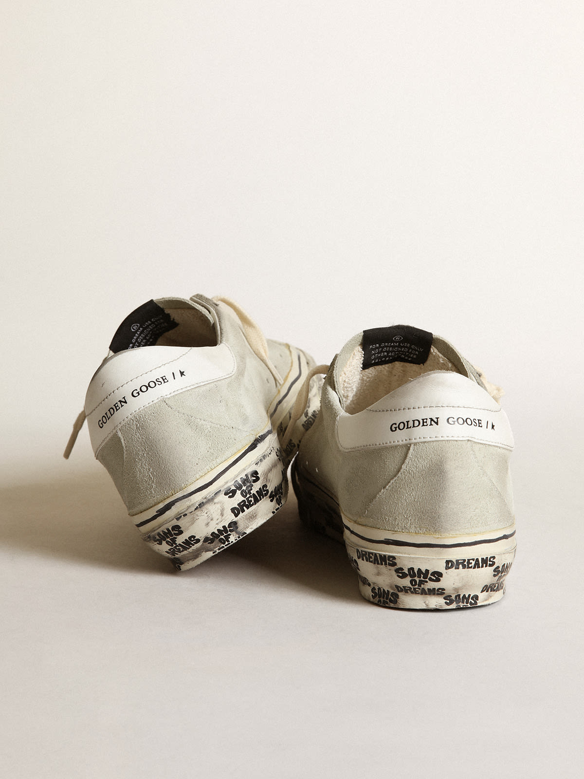 Golden Goose - Super-Star sneakers in ice-gray suede with white leather star and heel tab in 