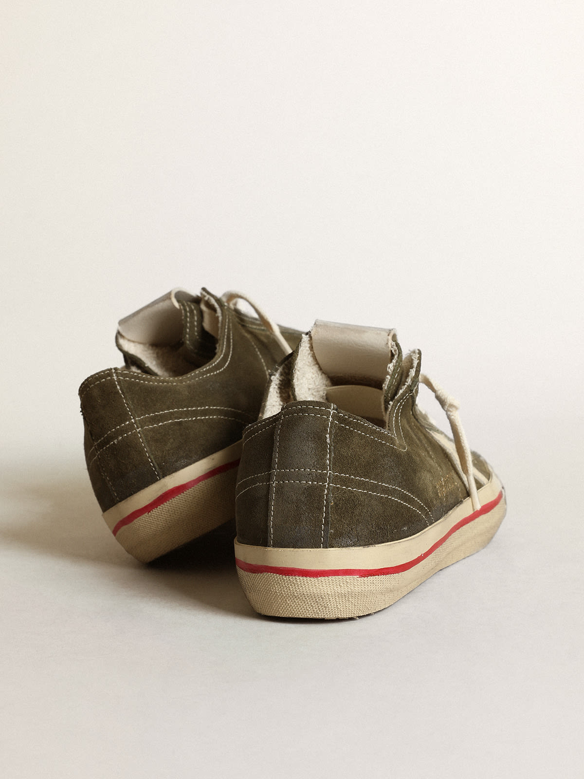 Golden goose green on sale suede