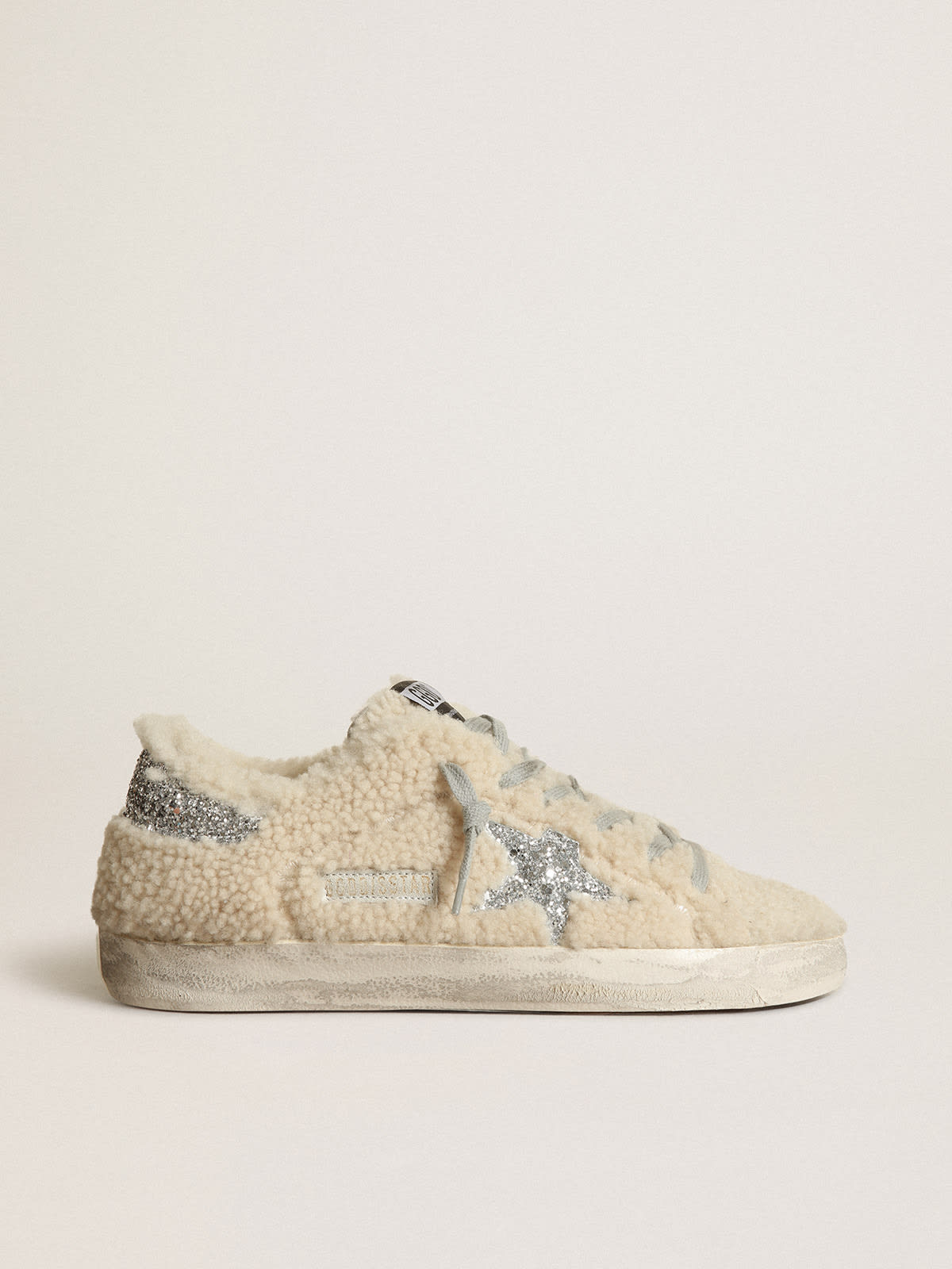 Golden goose store shearling sneakers