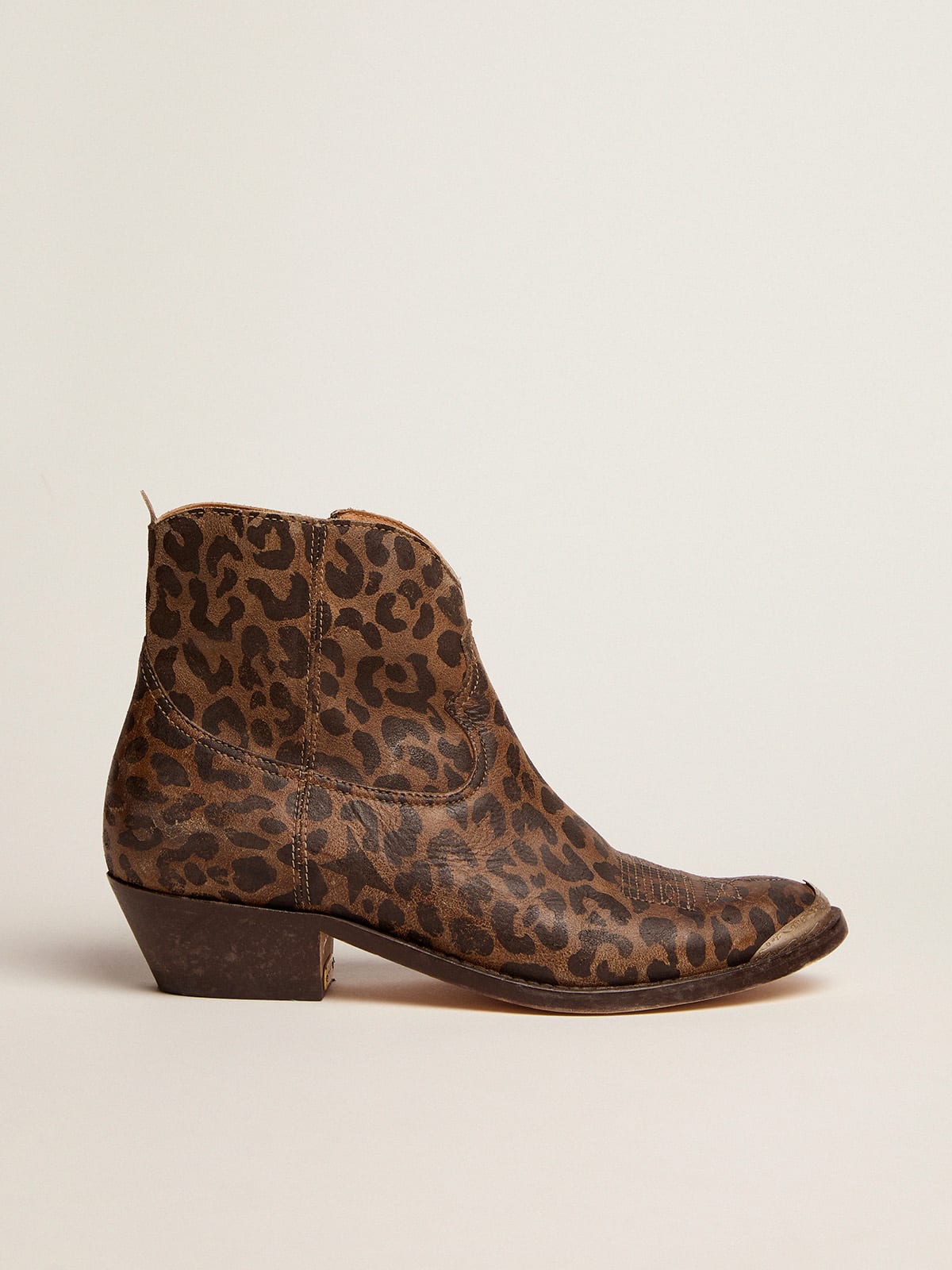 Leopard print flat clearance booties