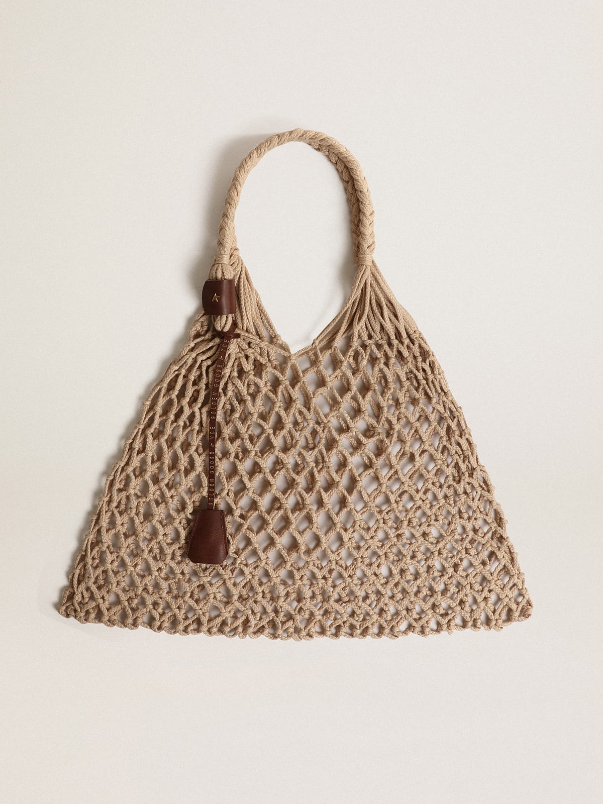 Golden Goose - Resort Collection hemp-colored large nylon bag in 