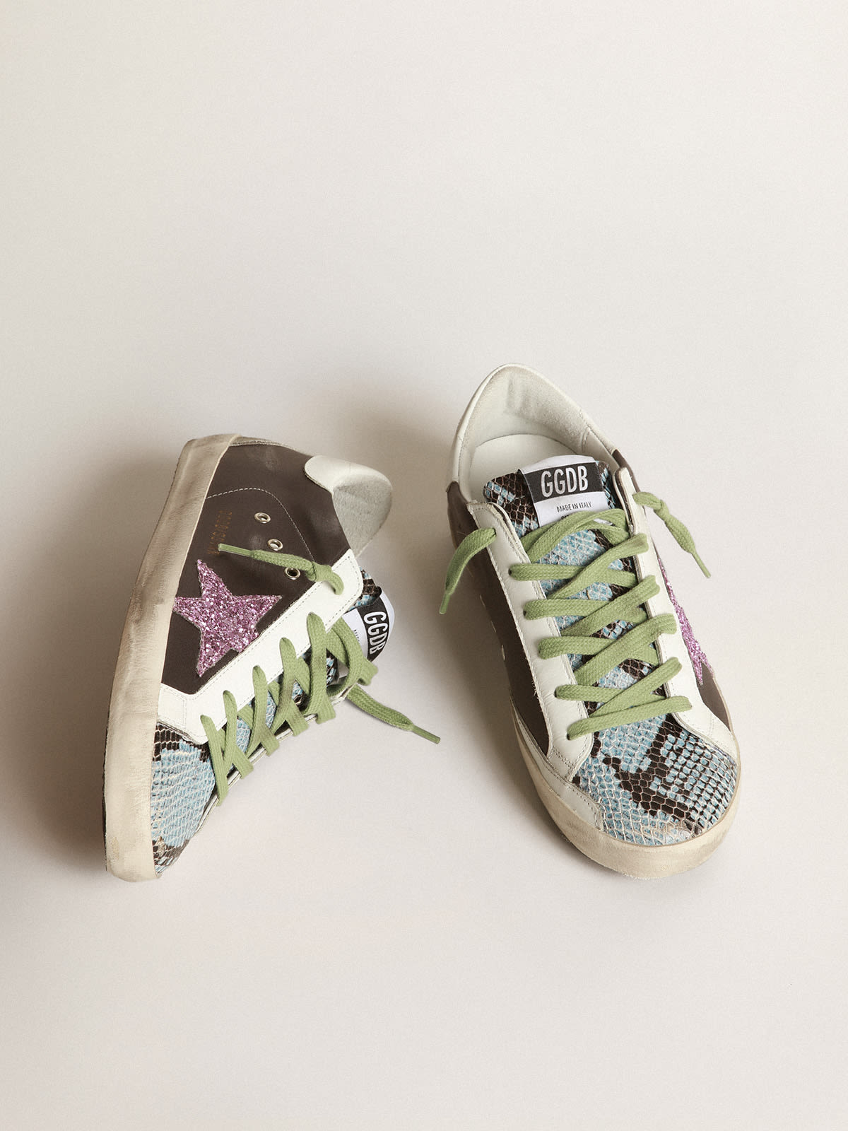 Golden goose store python sneakers