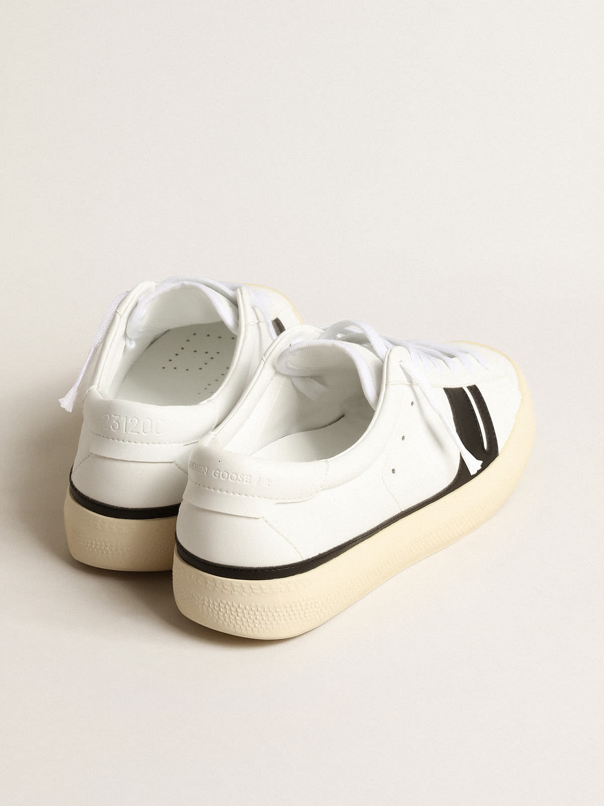 Golden Goose - Yatay Model 1B sustainable sneakers with white bio-based upper and black Y in 