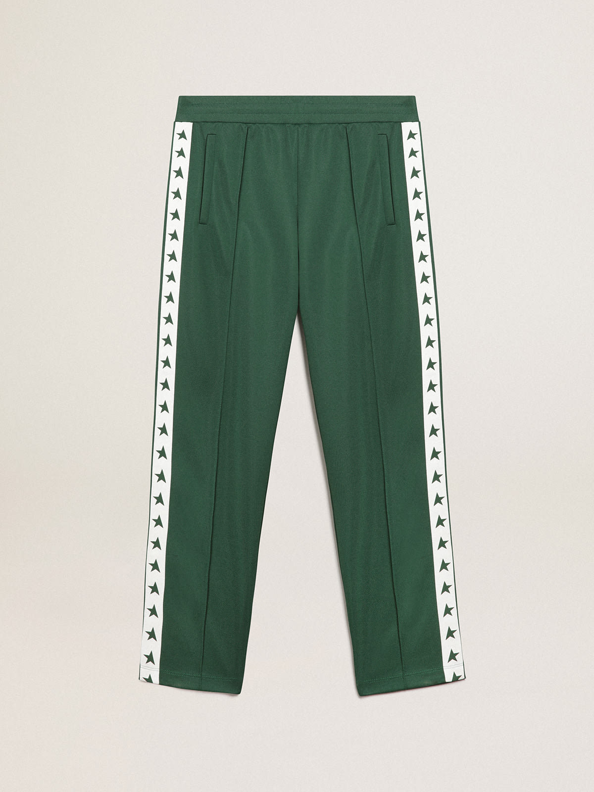 GOLDEN GOOSE Striped jersey wide-leg track pants