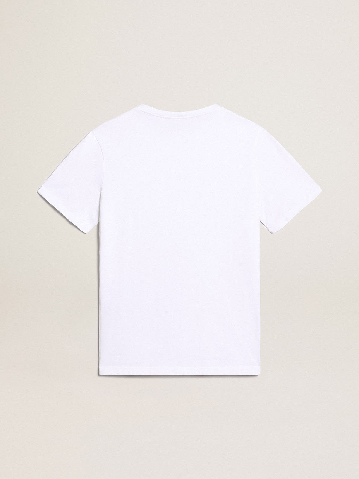 Golden Goose - White T-shirt with contrasting black logo on the front in 