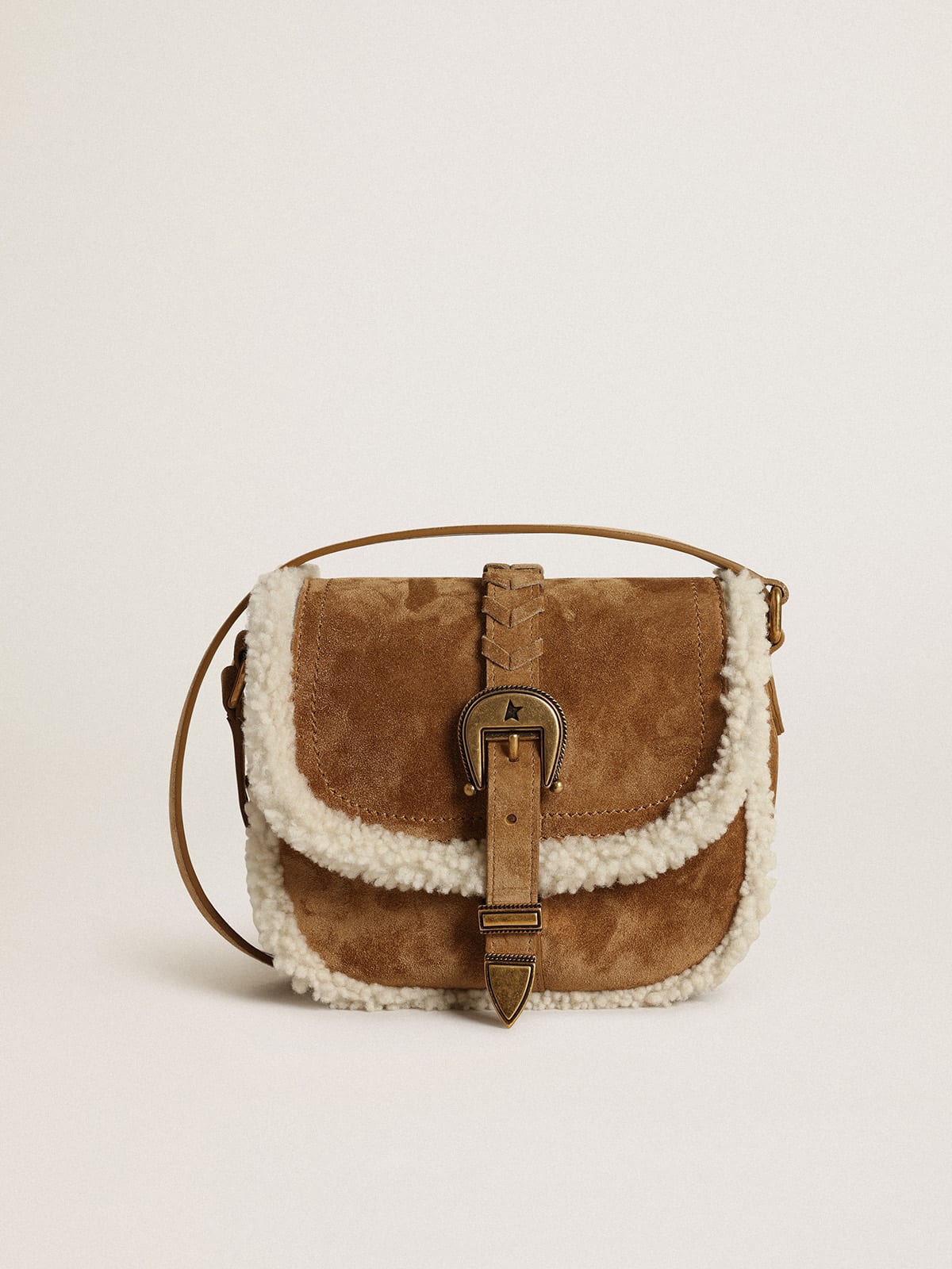 Golden Goose - Rodeo Bag Small aus Rauleder mit Shearling-Details in 