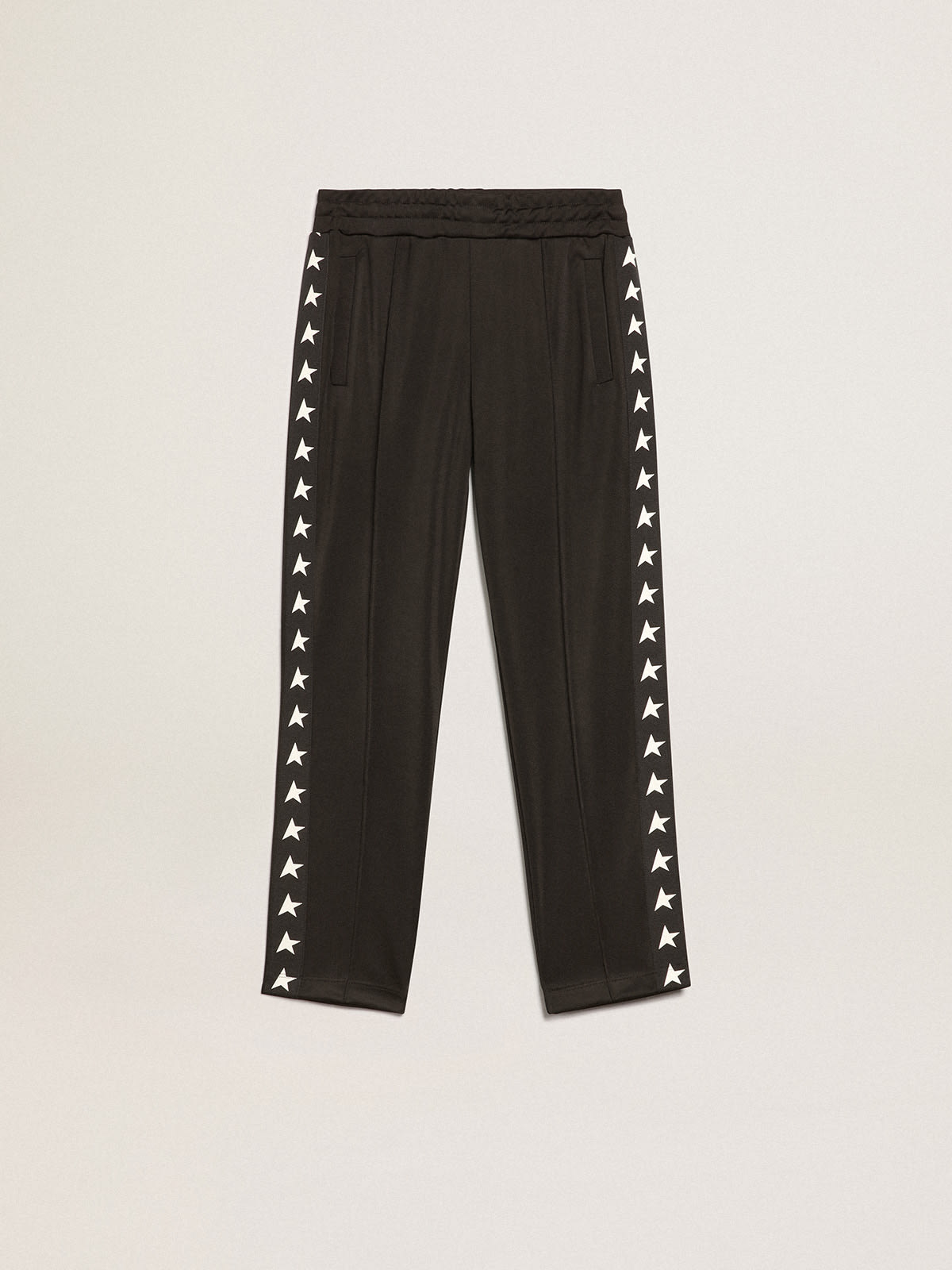 Golden Goose - Black Star Collection jogging pants with contrasting white stars in 