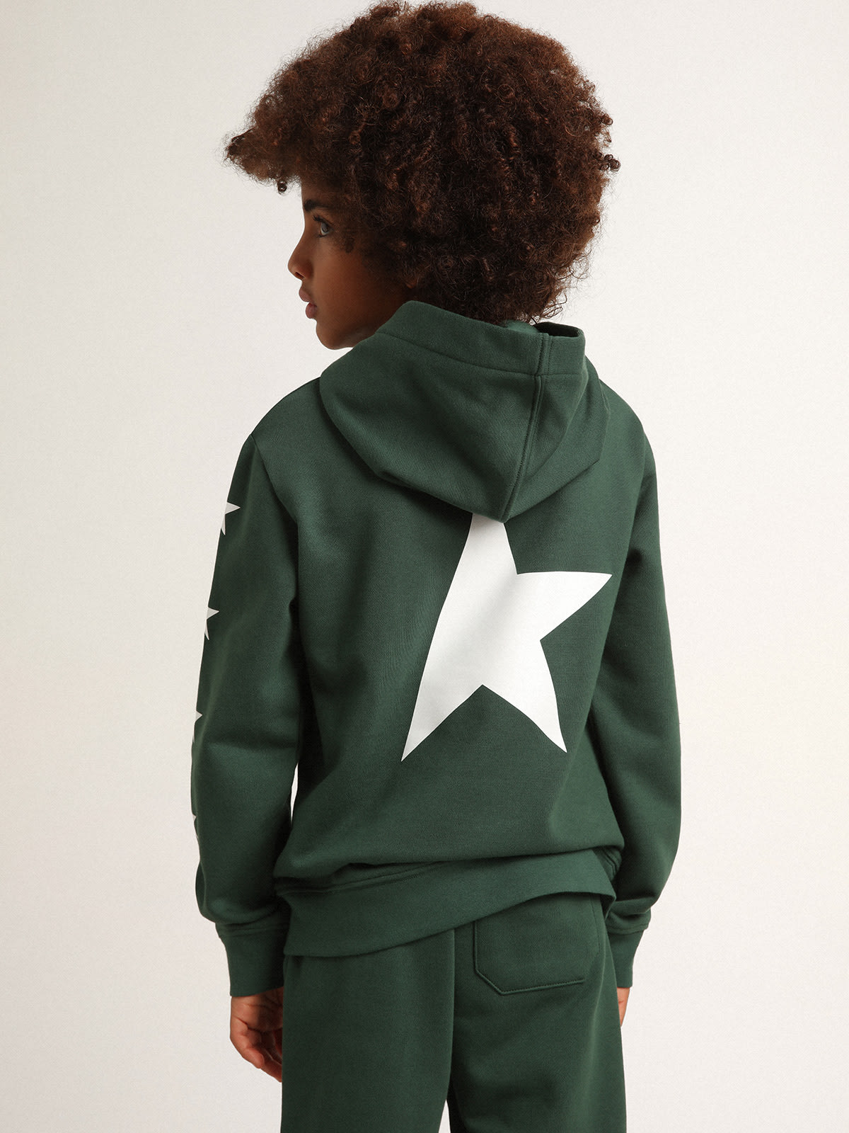 Golden Goose - Bright green hooded sweatshirt in 