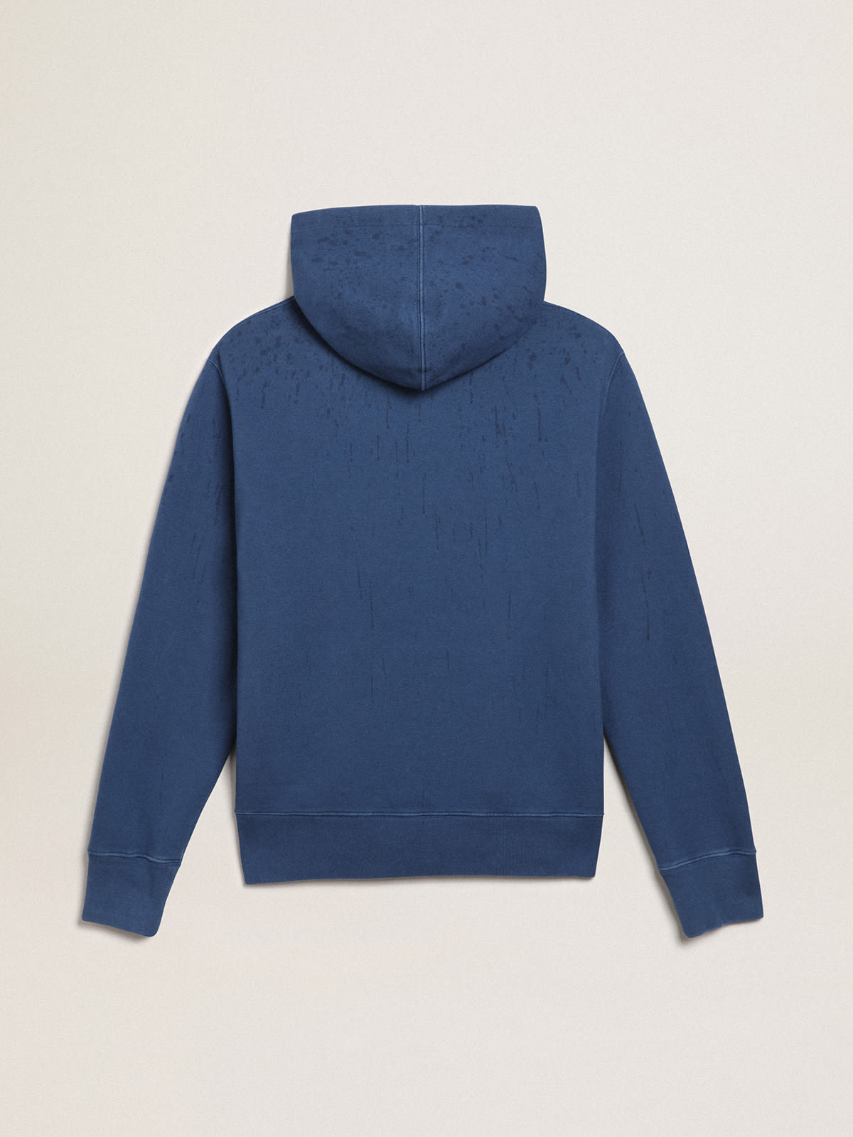 Golden Goose - Midshipman-blue Journey Collection sweatshirt with Golden 78 lettering and rain-effect treatment    in 