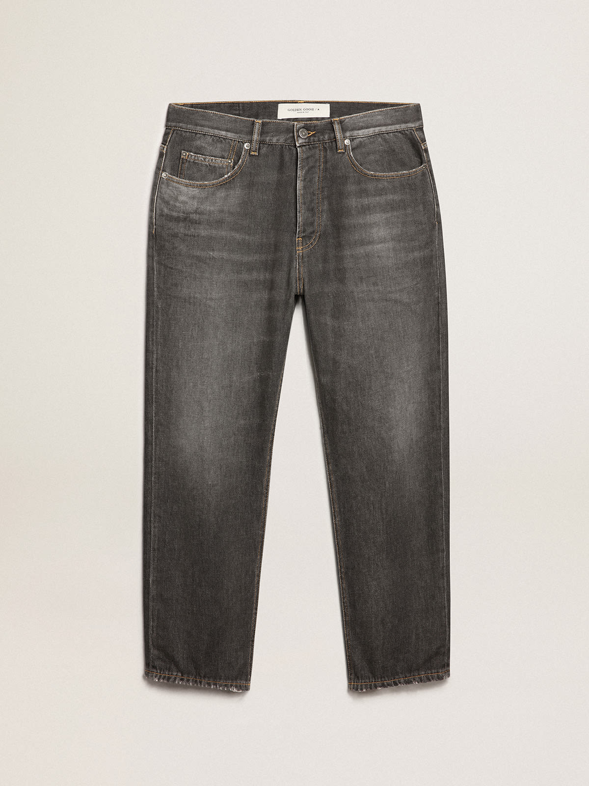 Golden Goose - Men's black jeans with stonewashed effect in 