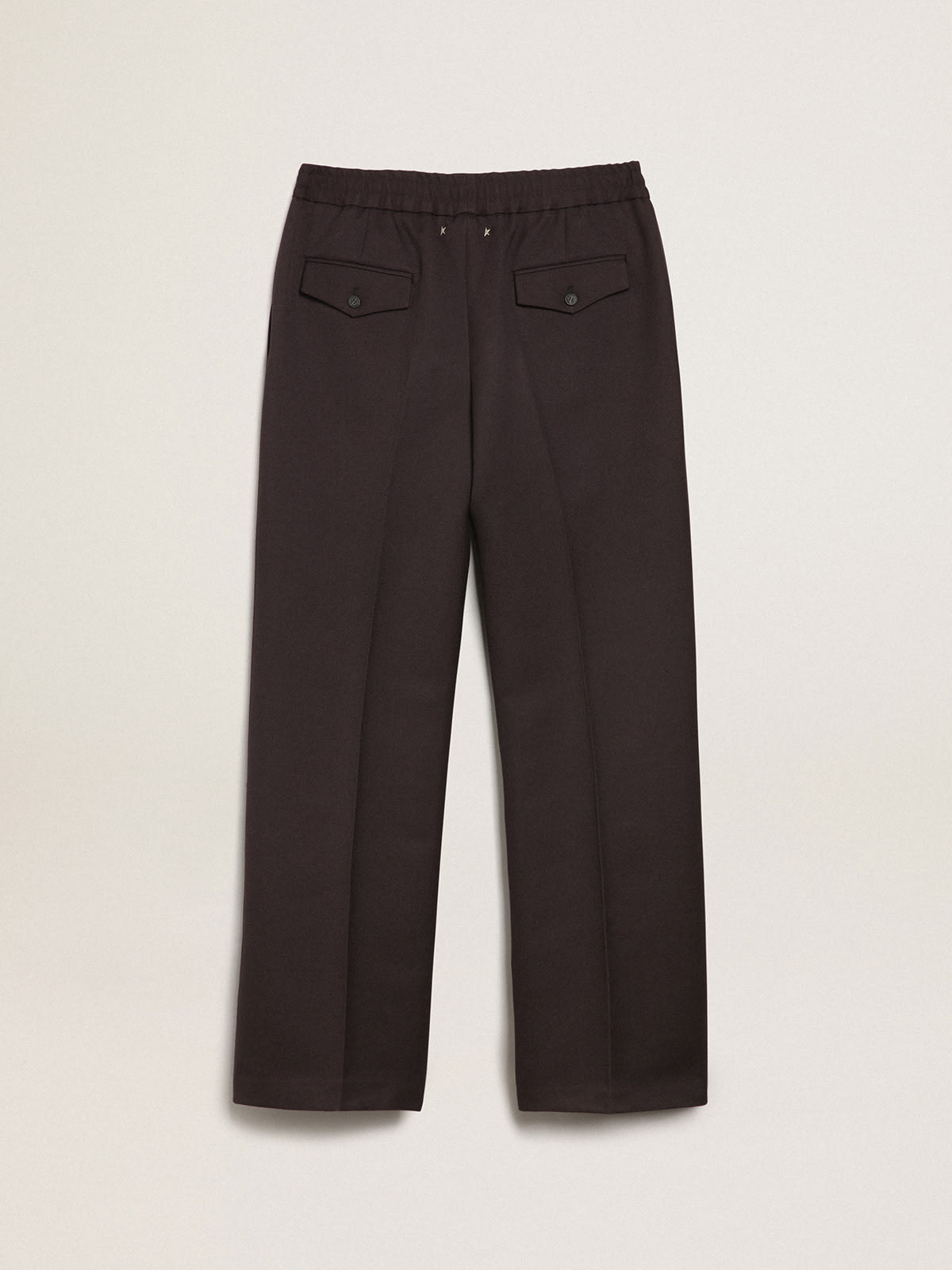 Golden Goose - Licorice-colored Journey Collection wide-leg jogging pants in 