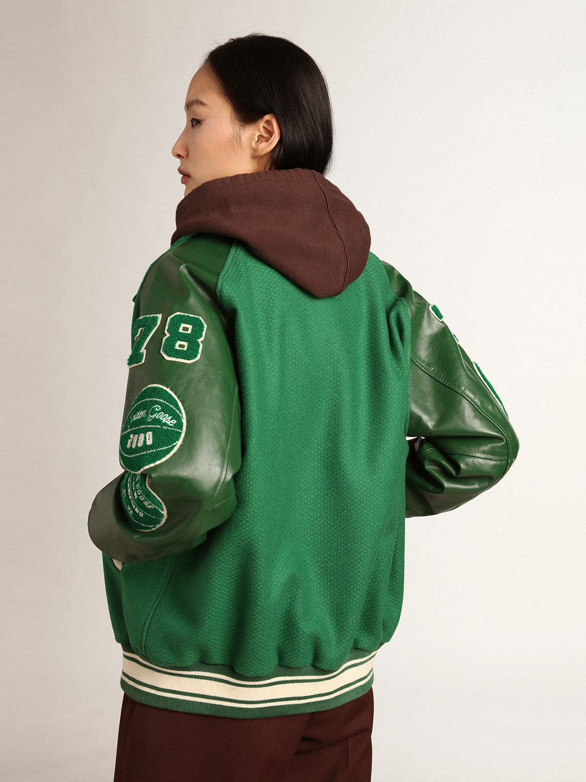 Chaqueta bomber verde mujer sale