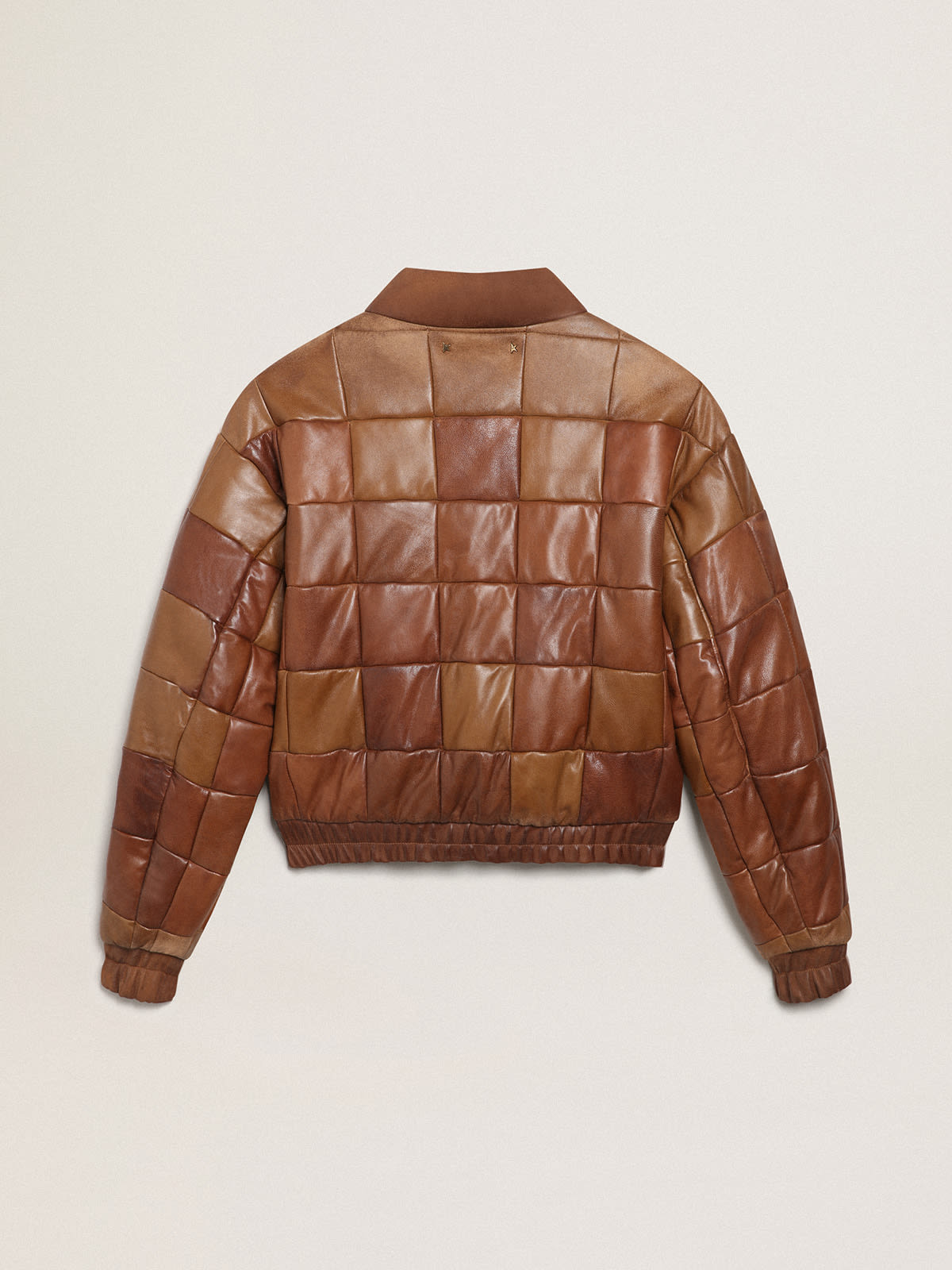 Leather sales goose bomber