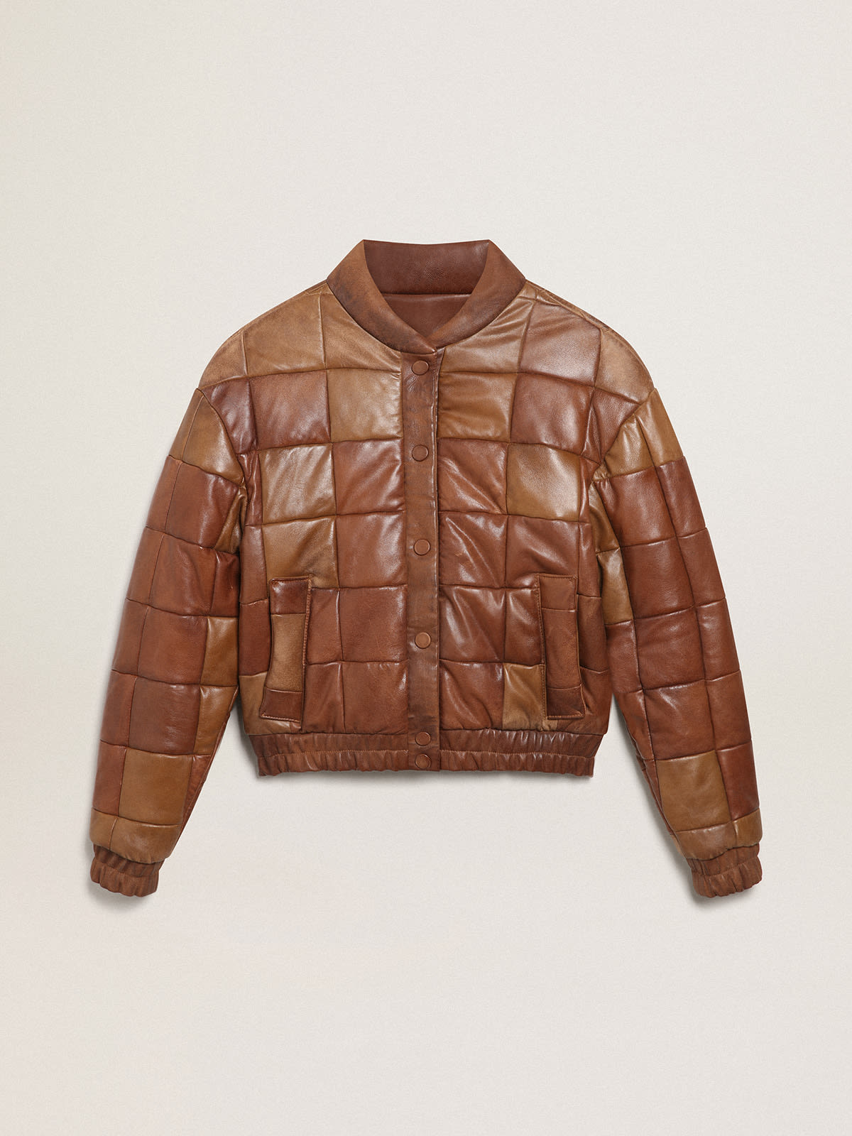 Golden goose shop leather jacket