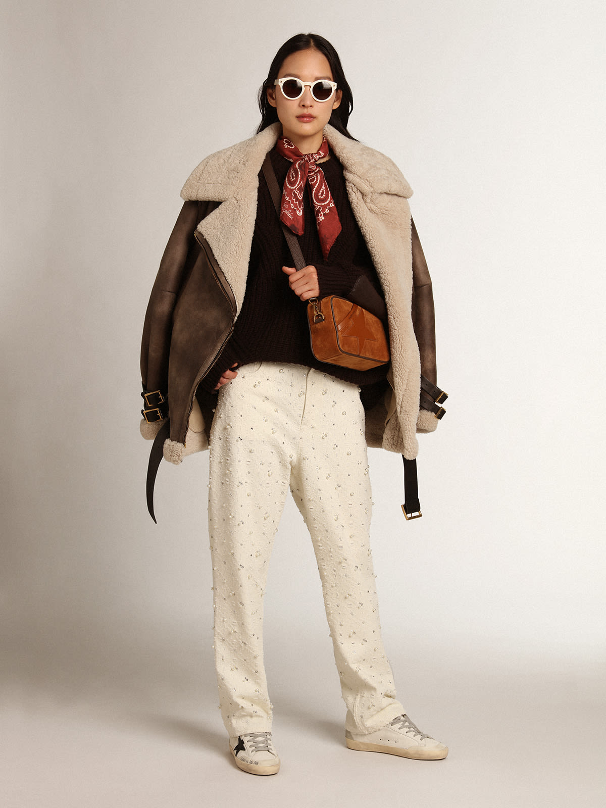 Golden Goose - Journey Collection Chelsey shearling jacket in 