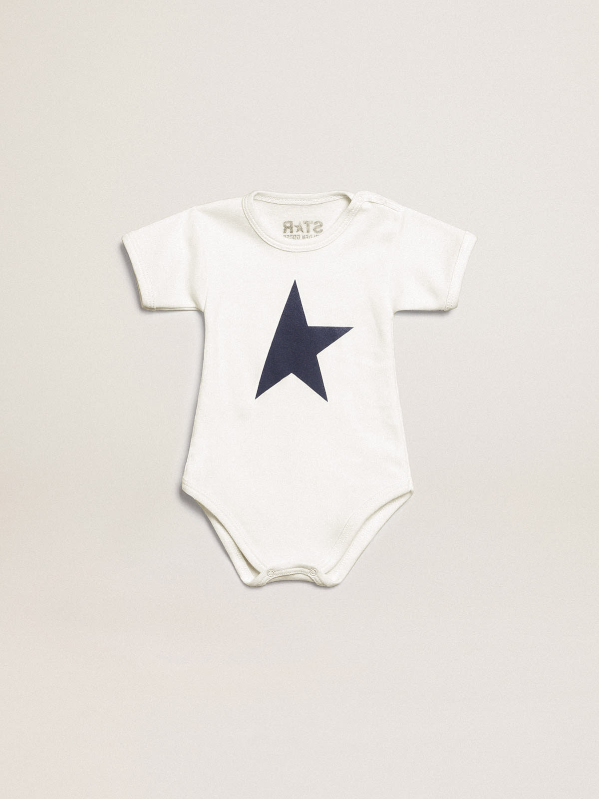 Golden Goose - Star Collection bath set gift box in white and milk white with contrasting navy blue edging and logo in 
