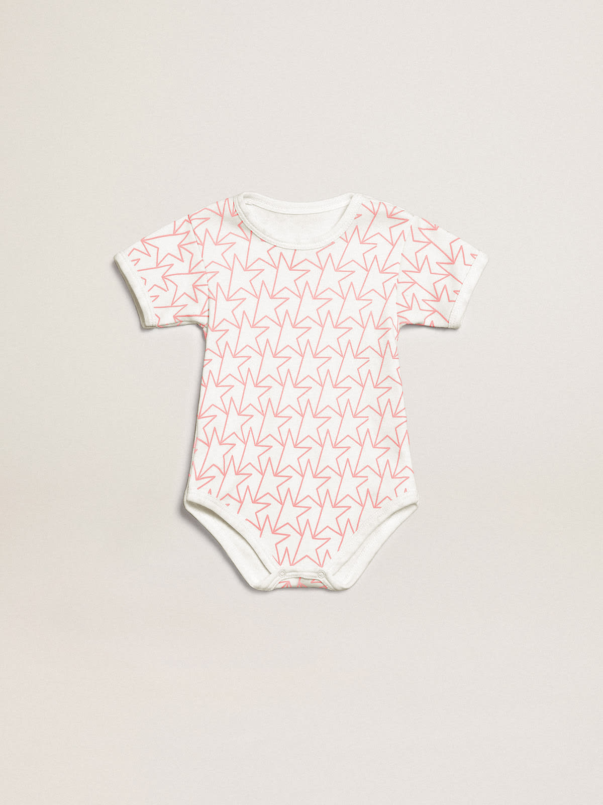 Golden Goose - Star Collection baby gift set in white with pink edging and all-over pink stars in 