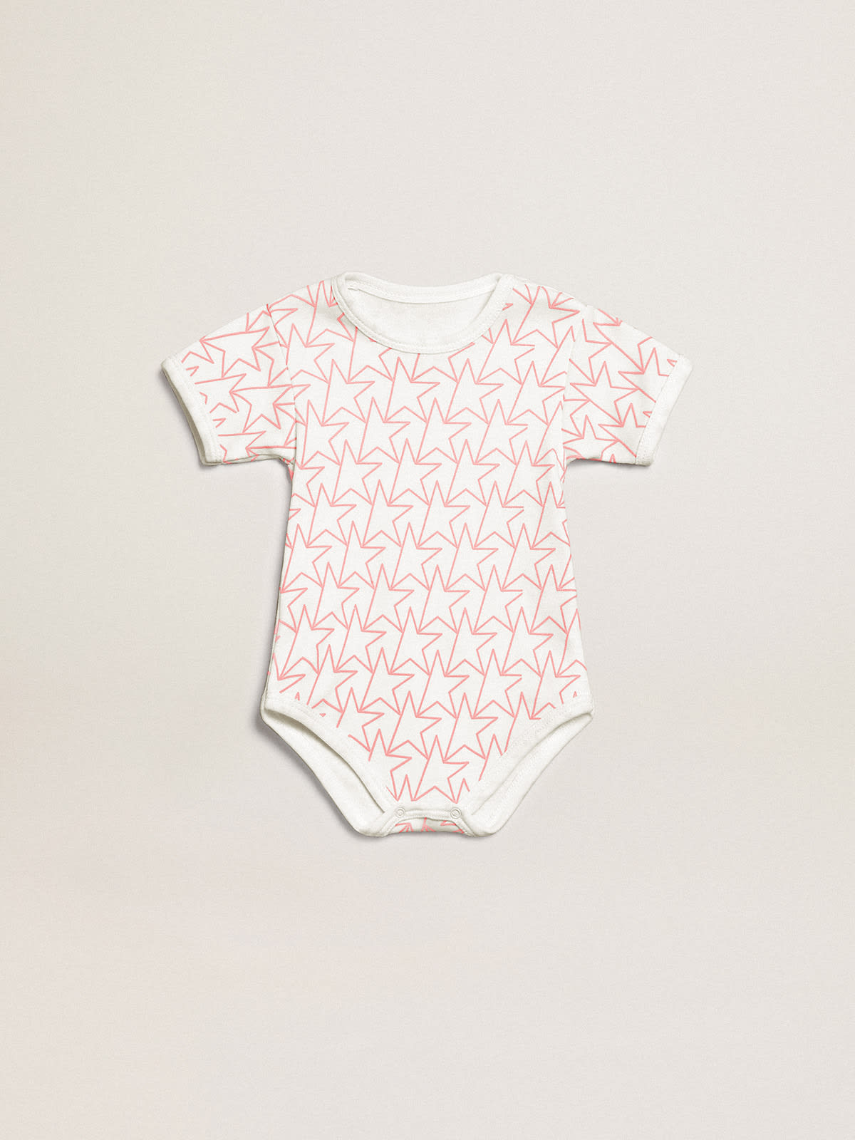 Golden Goose - Baby gift set in white with pink trim and star in 