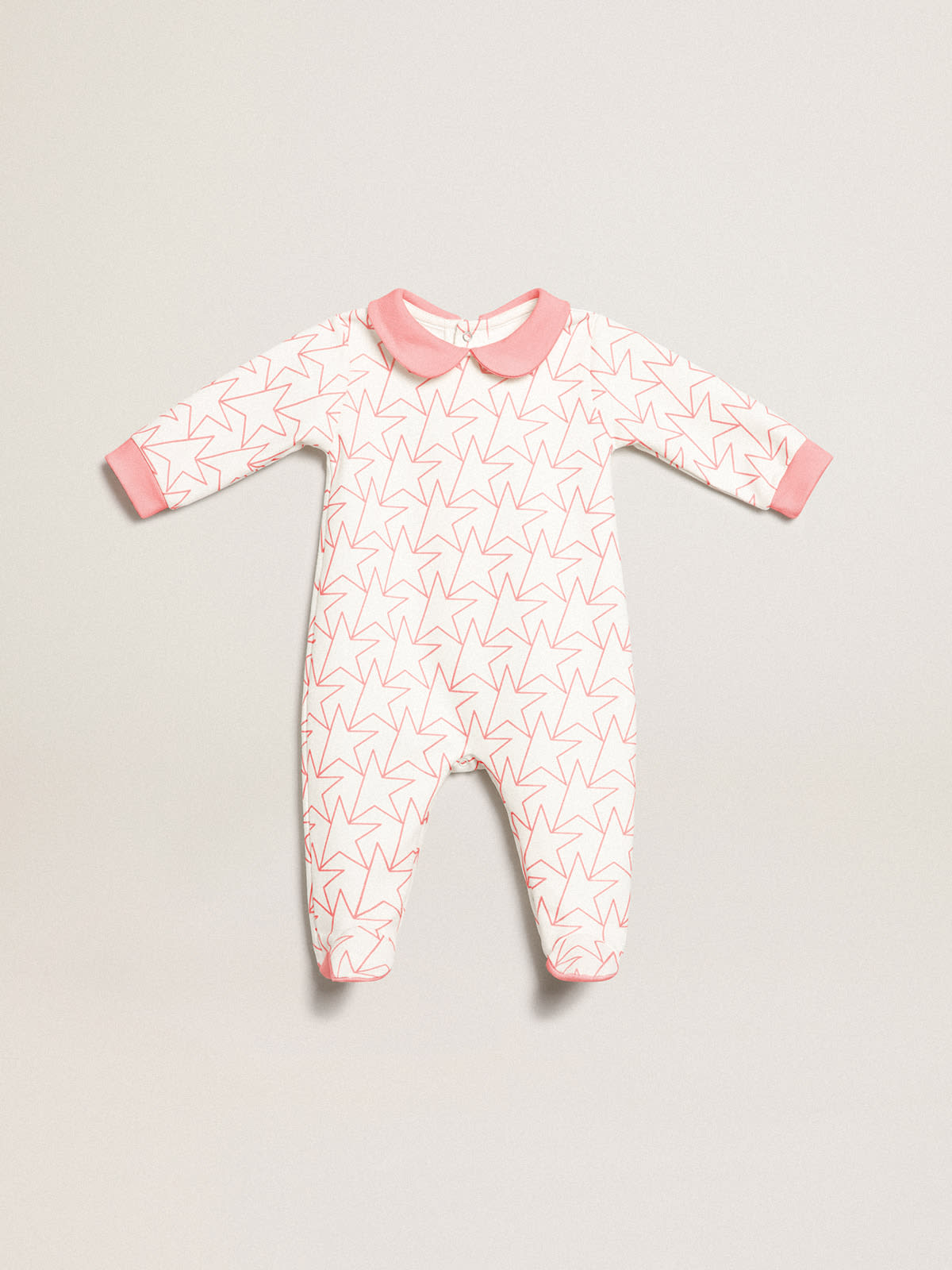 Golden Goose - Baby gift set in white with pink trim and star in 