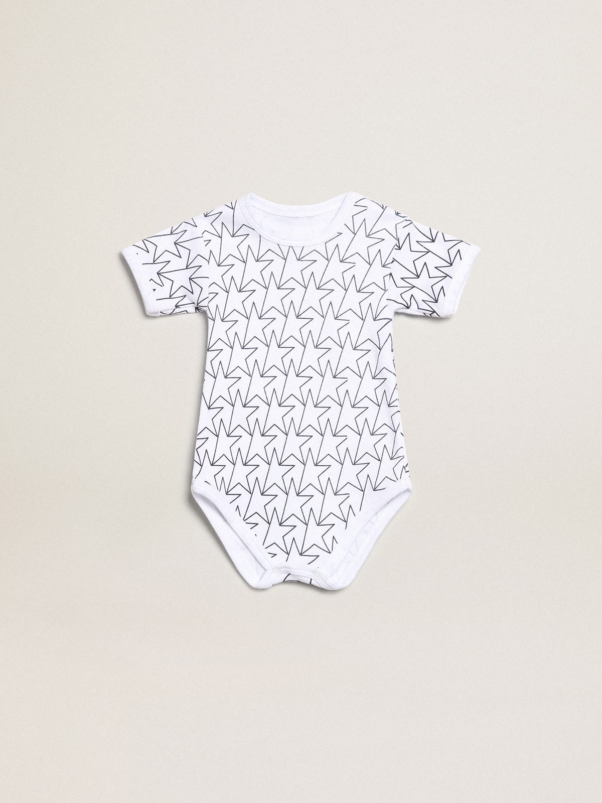 Golden Goose - Conjunto de presente de bebê branco com acabamento e estrela azul-marinho in 
