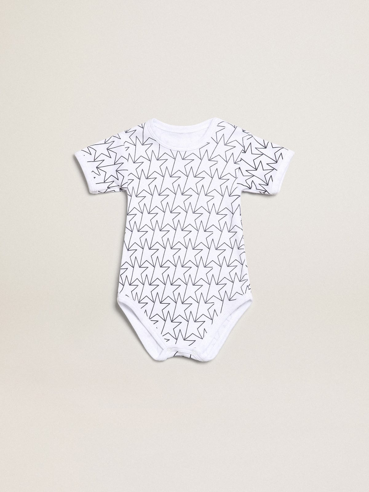 Golden Goose - Baby gift set in white with navy blue trim and star in 