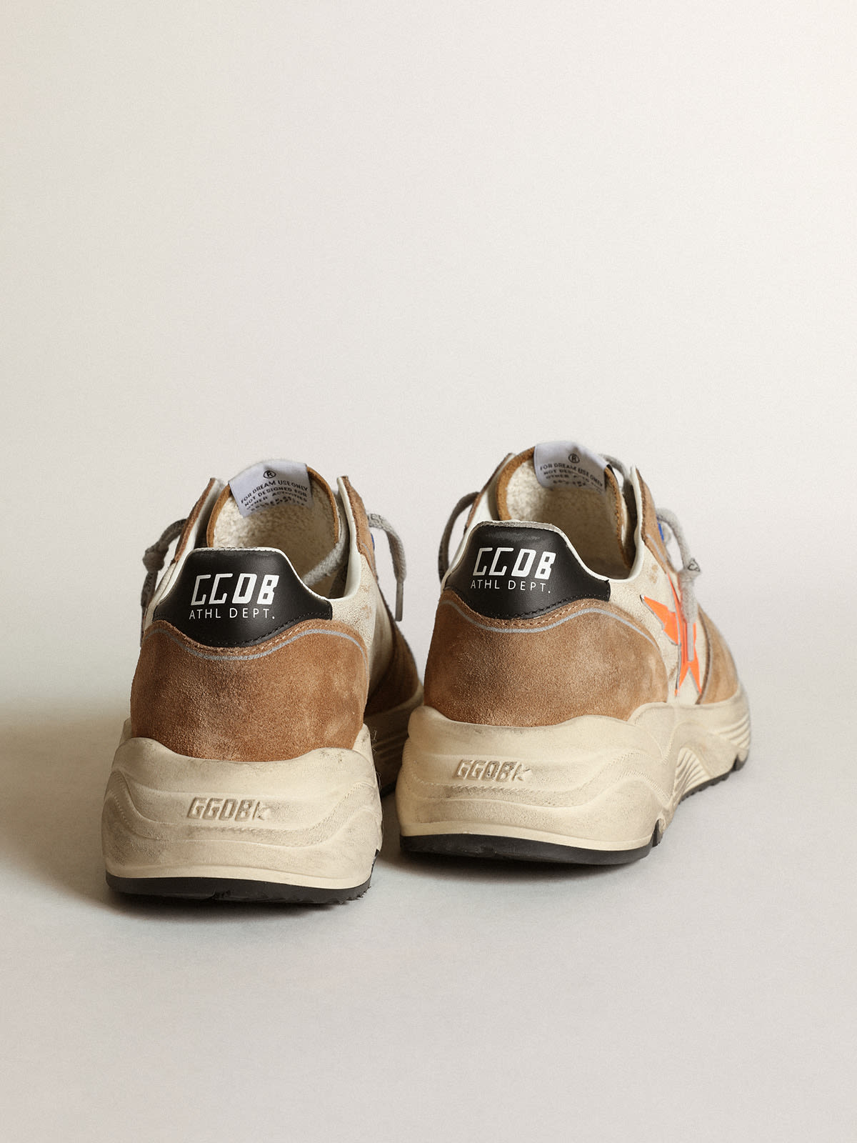 Running Sole Suede Trimmed Sneakers in Metallic - Golden Goose