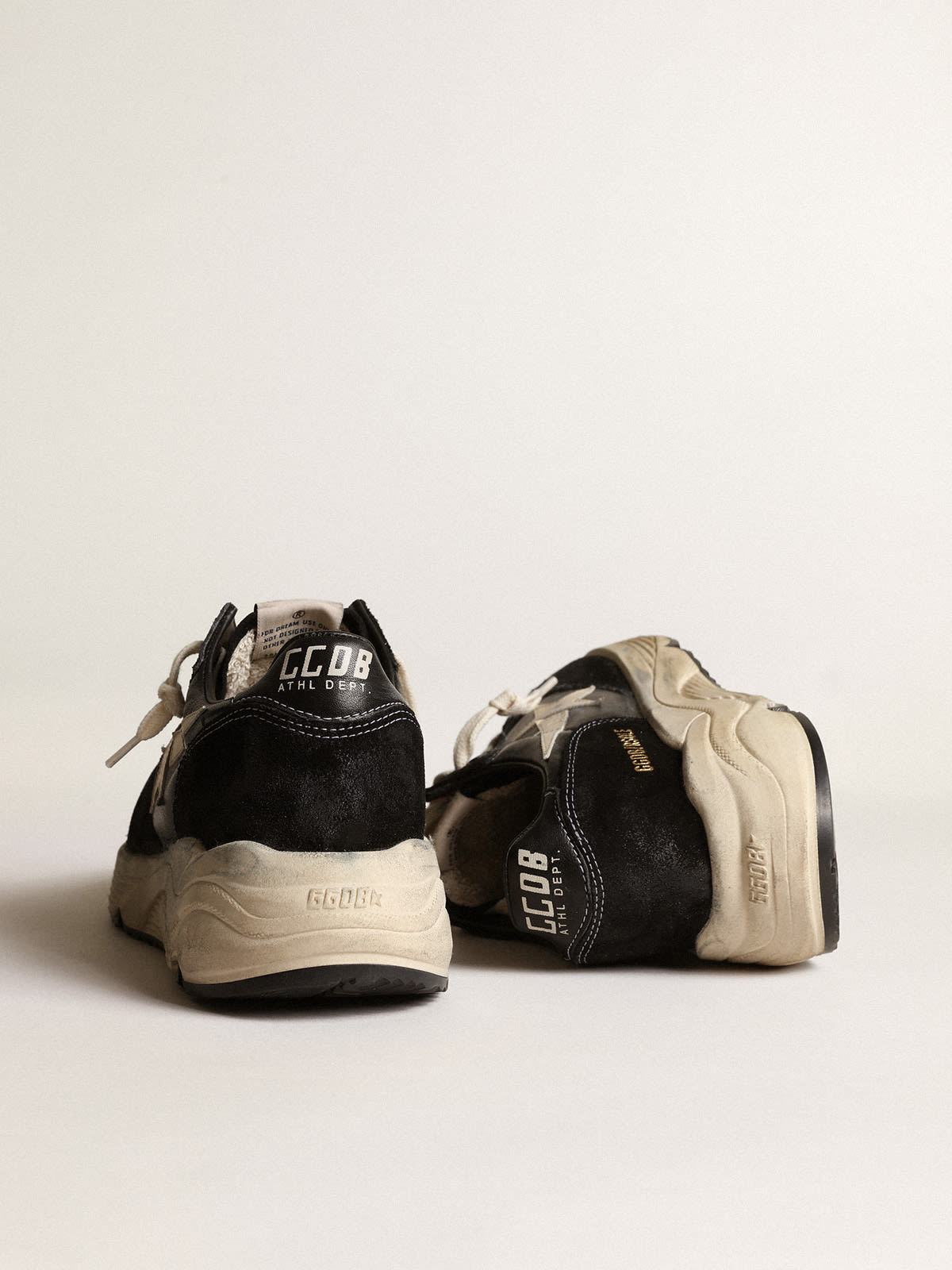 Golden Goose - Women's Running Sole in black nappa and suede in 
