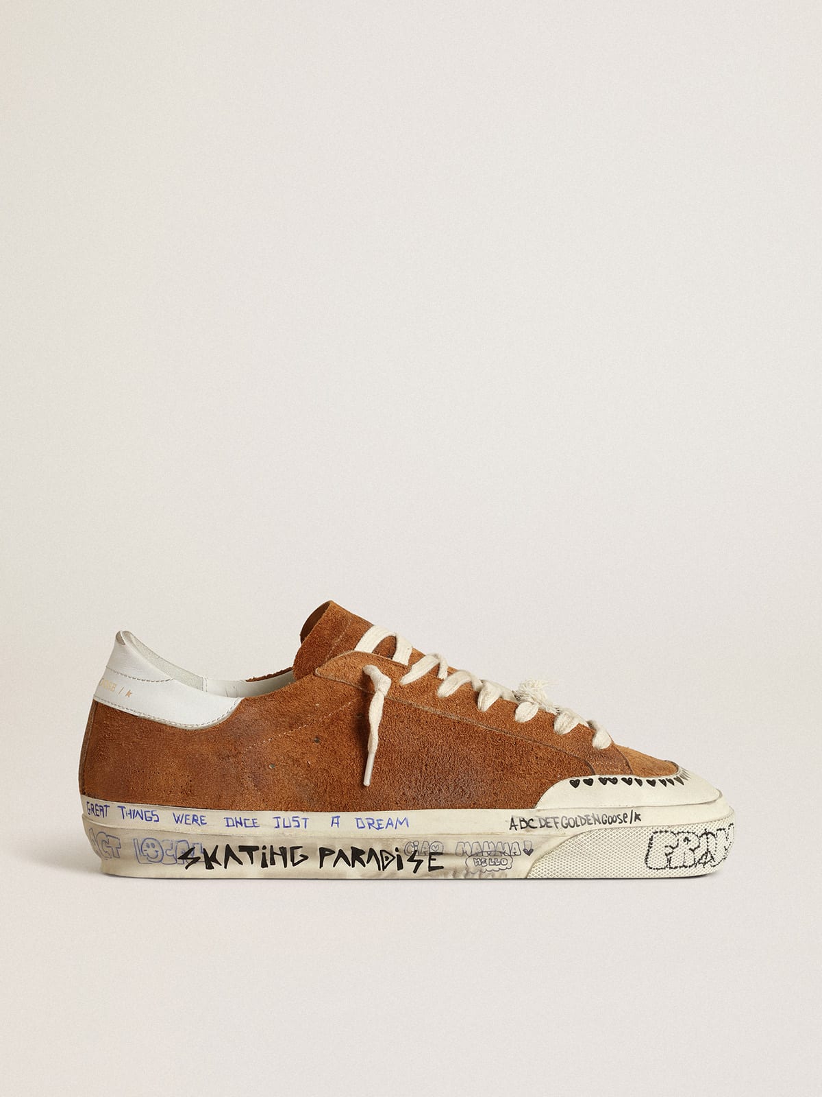 Golden Goose - Men’s Super-Star Penstar LTD in suede with a perforated star in 