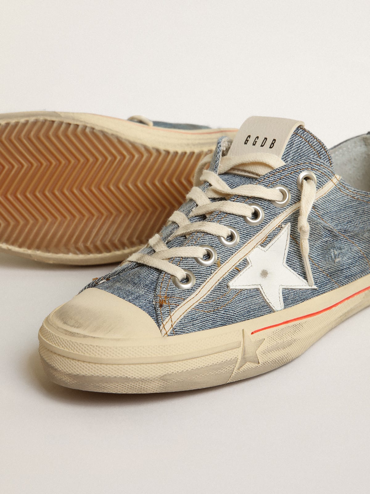 Trainers Golden Goose - Superstar sneakers in light blue denim