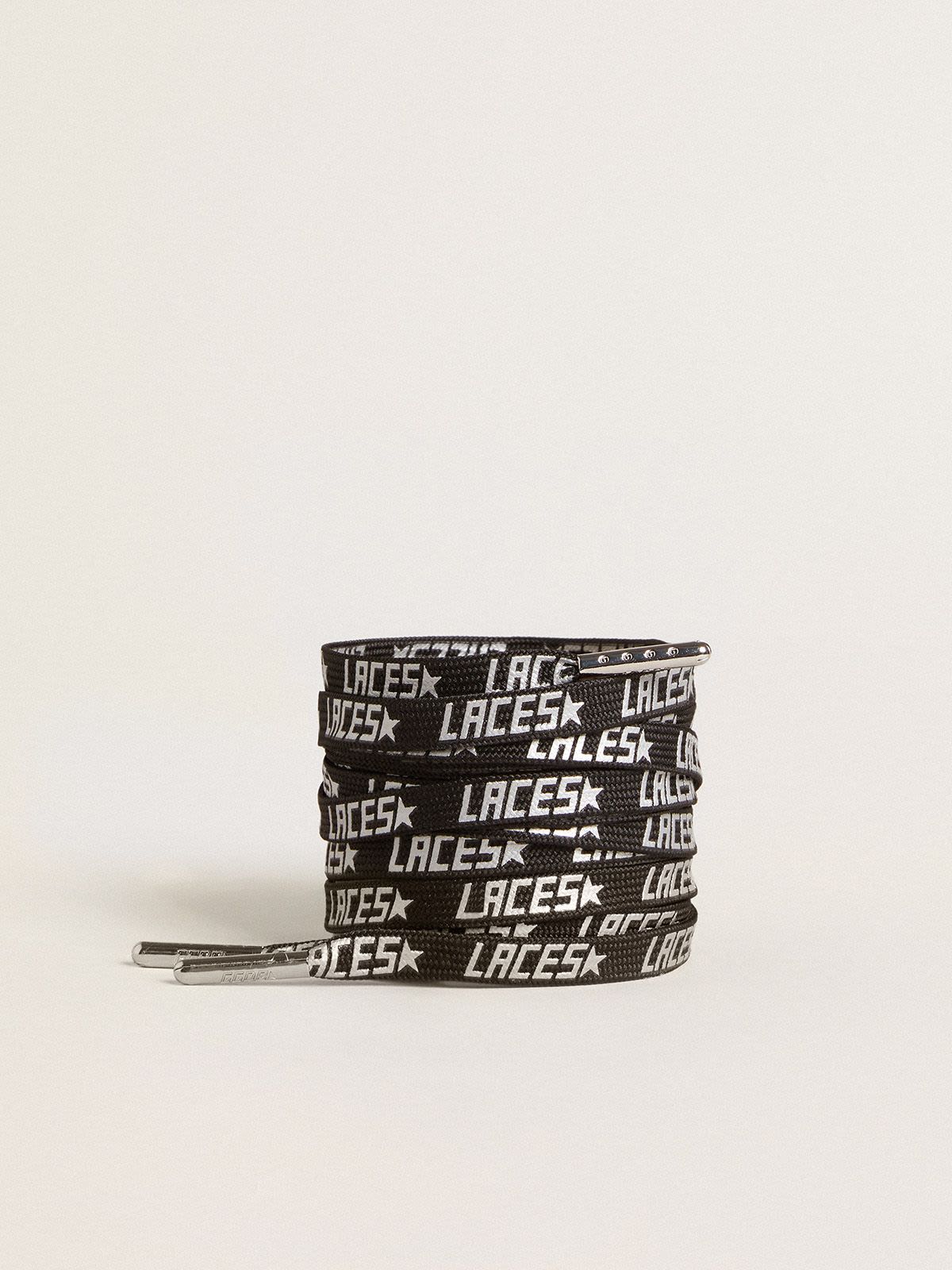 Golden goose logo store laces