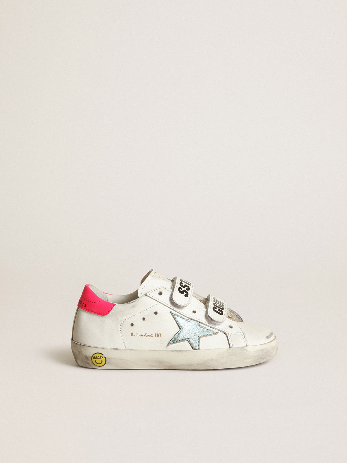 Golden Goose - Young Old School mit Stern aus aquamarin Metallic-Leder in 