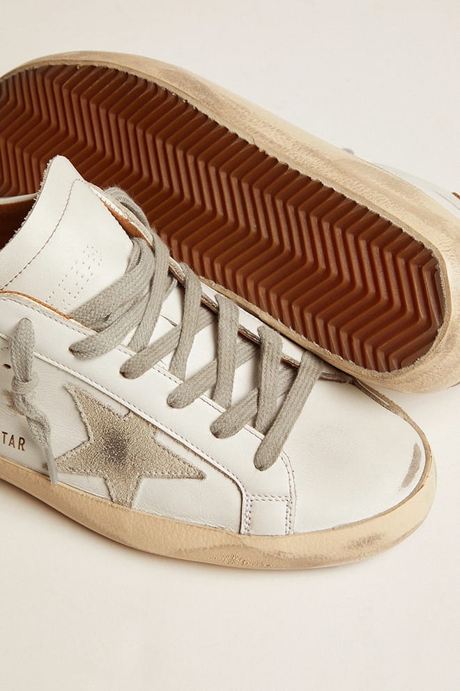 Men’s Super-Star sneakers with suede star and brown heel tab