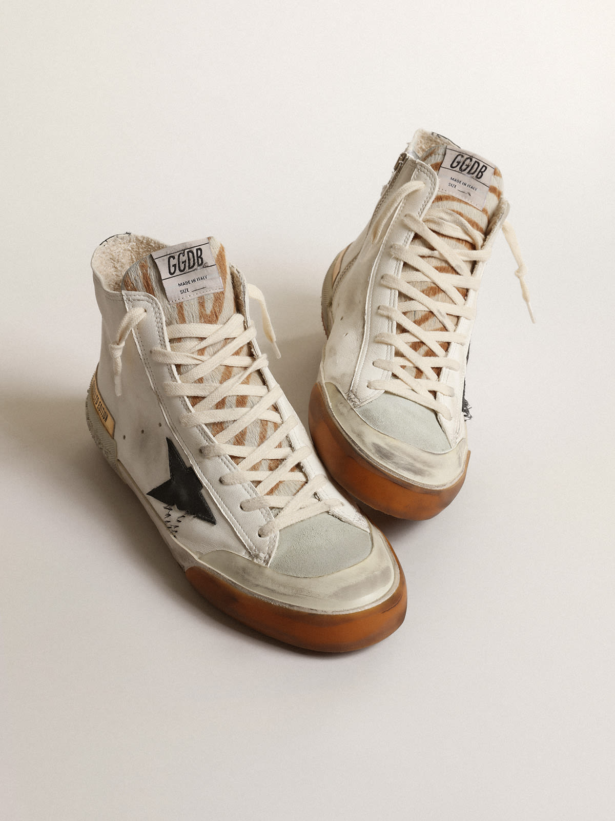 Golden Goose - Men’s optical-white Francy Penstar LAB with ripped star in 