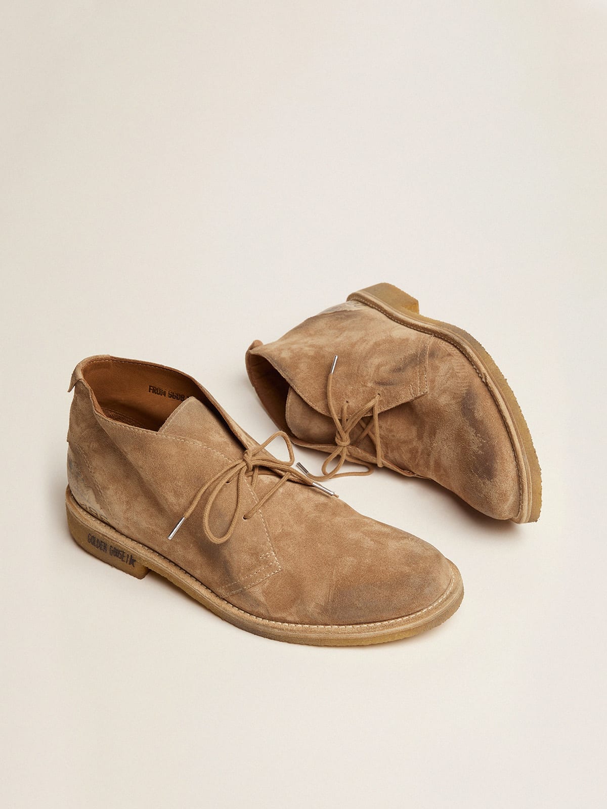 Golden Goose - Noel ankle boots in caramel-colored suede in 